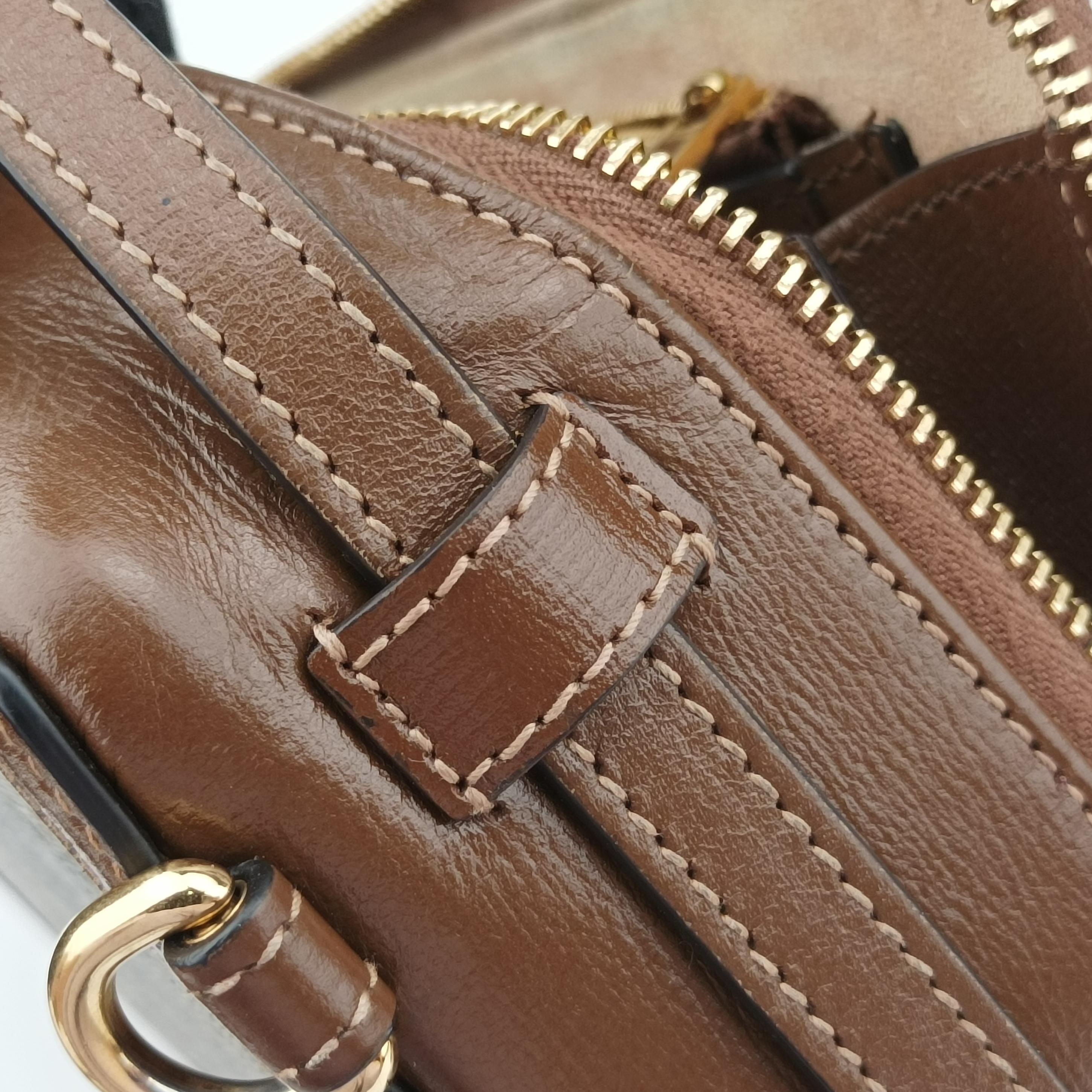 Vintage Gucci Interlocking G Brown PVC coated canvas 671674 shoulderbag | stylenewstar