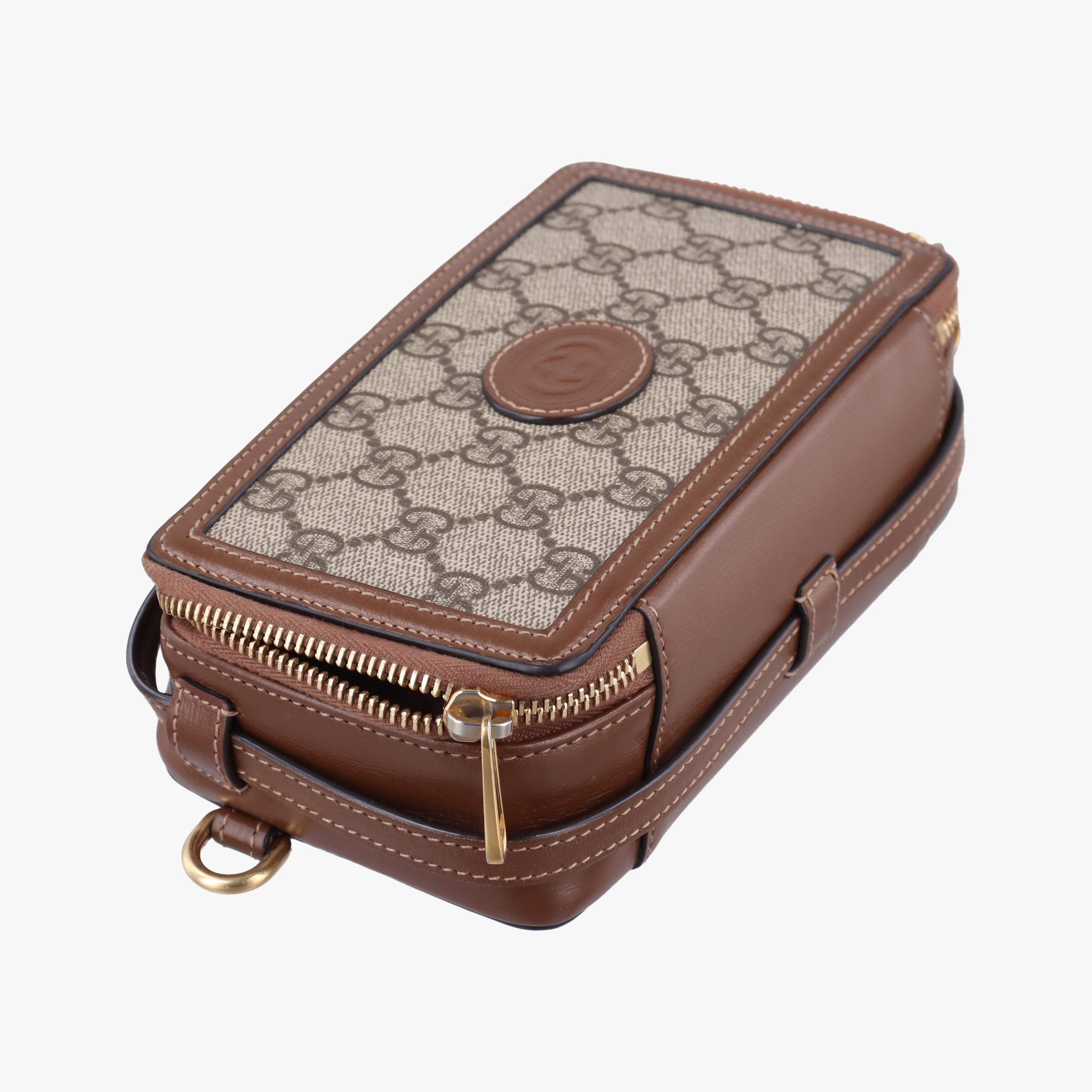 Vintage Gucci Interlocking G Brown PVC coated canvas 671674 shoulderbag | stylenewstar