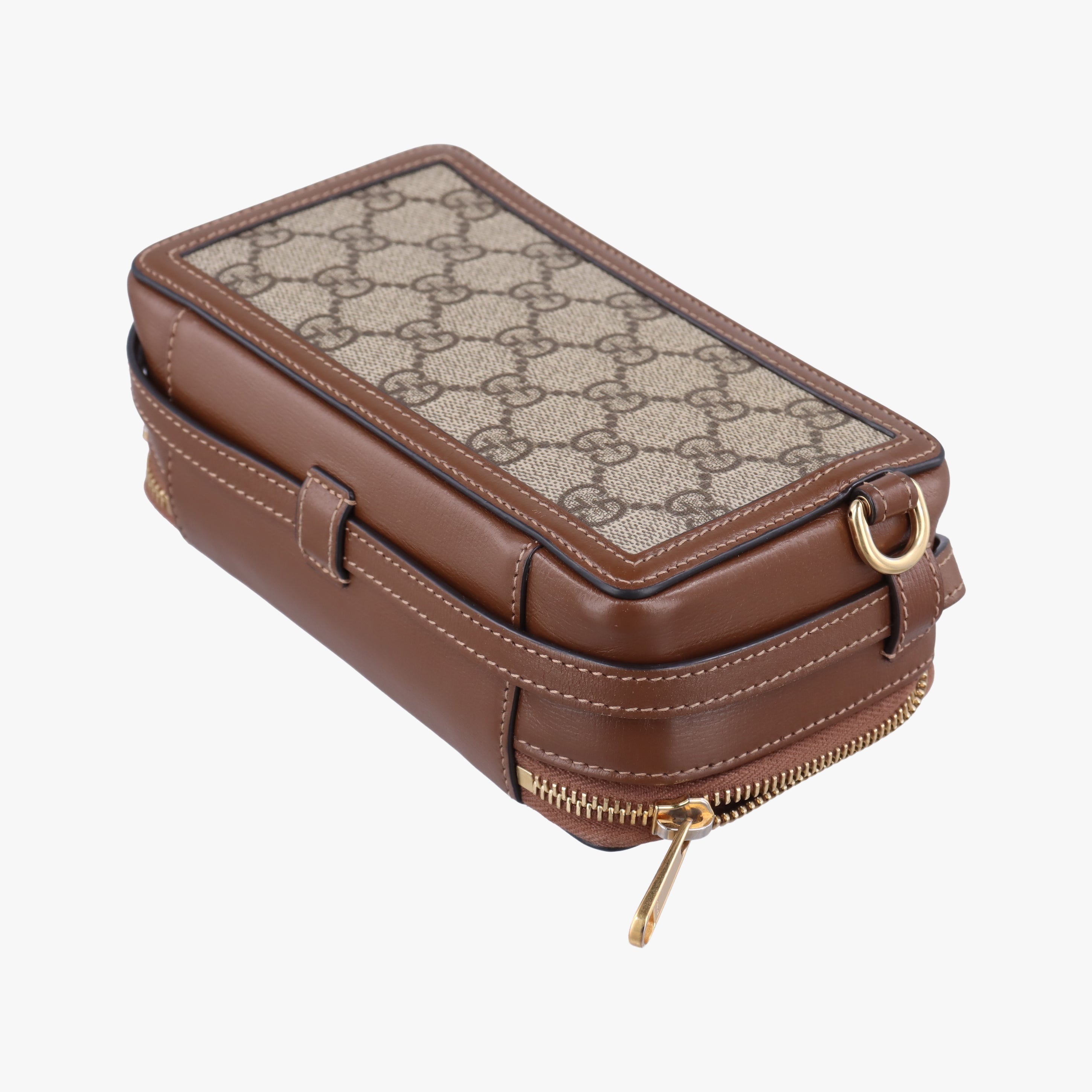 Vintage Gucci Interlocking G Brown PVC coated canvas 671674 shoulderbag | stylenewstar