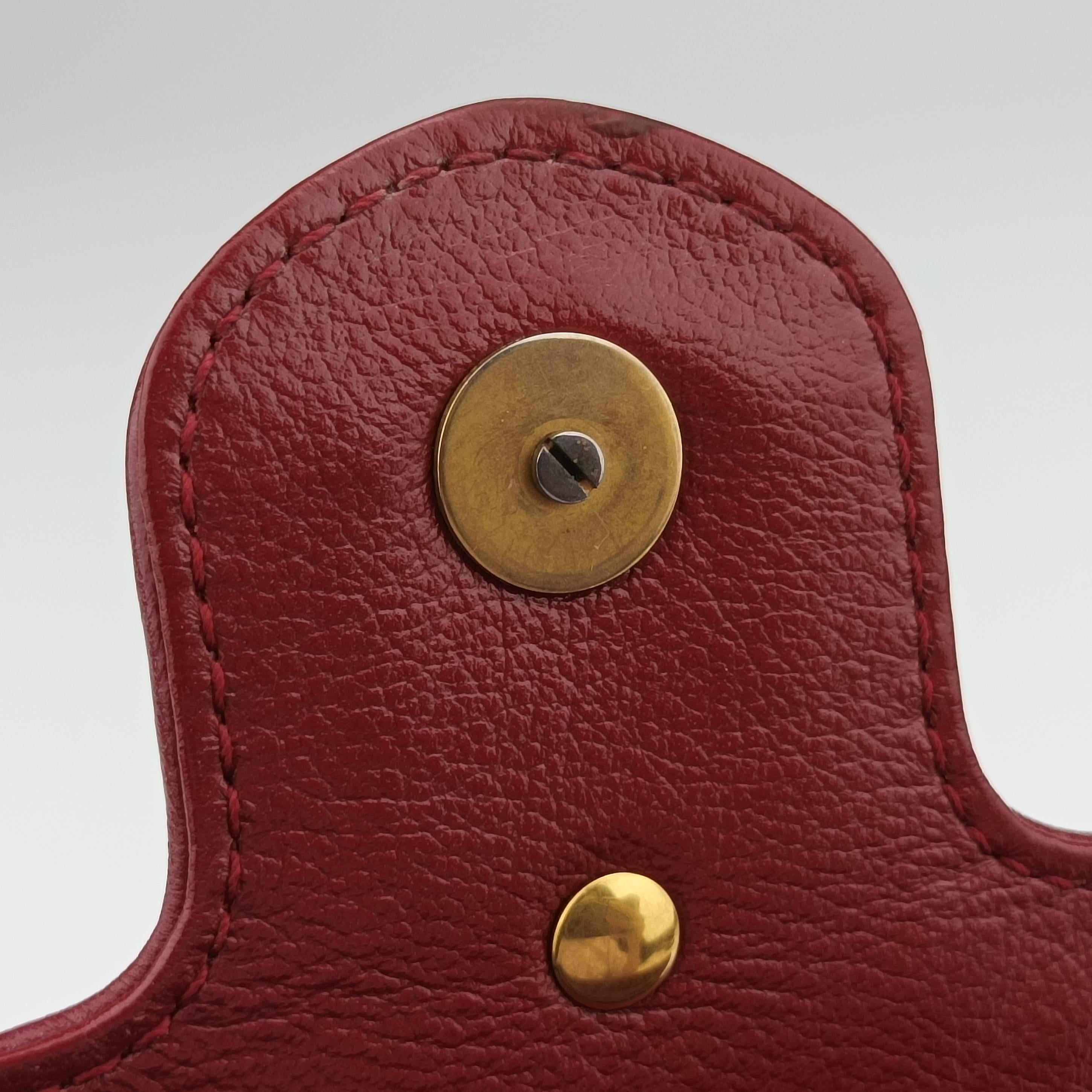 Secondhand Gucci GG Marmont Black×Red Leather 574969 shoulderbag | stylenewstar