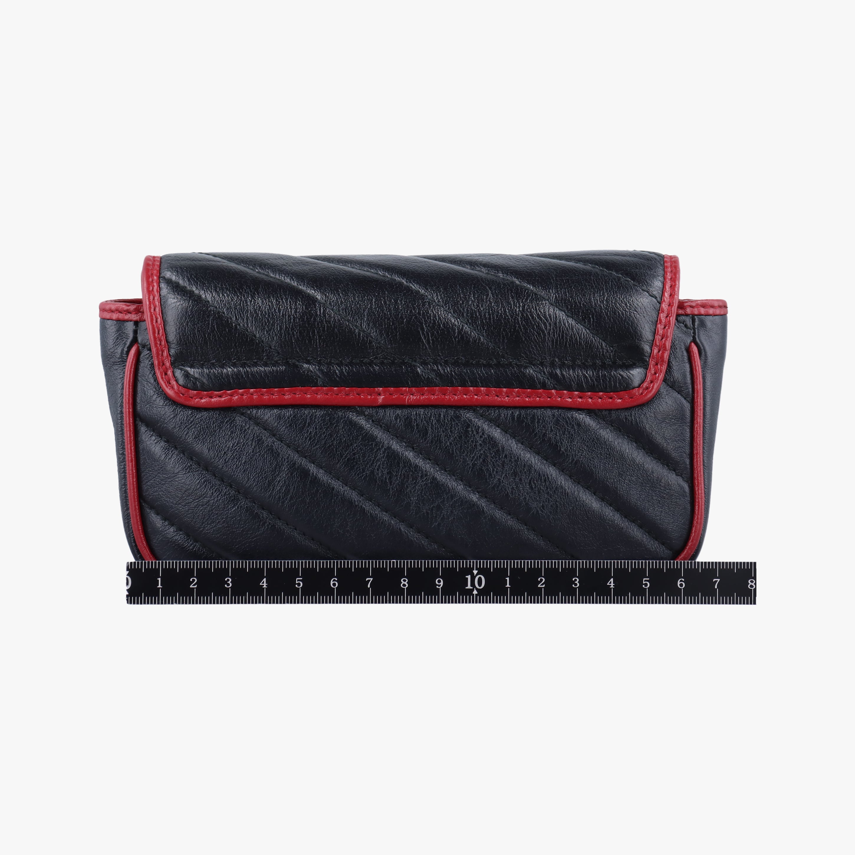 Secondhand Gucci GG Marmont Black×Red Leather 574969 shoulderbag | stylenewstar