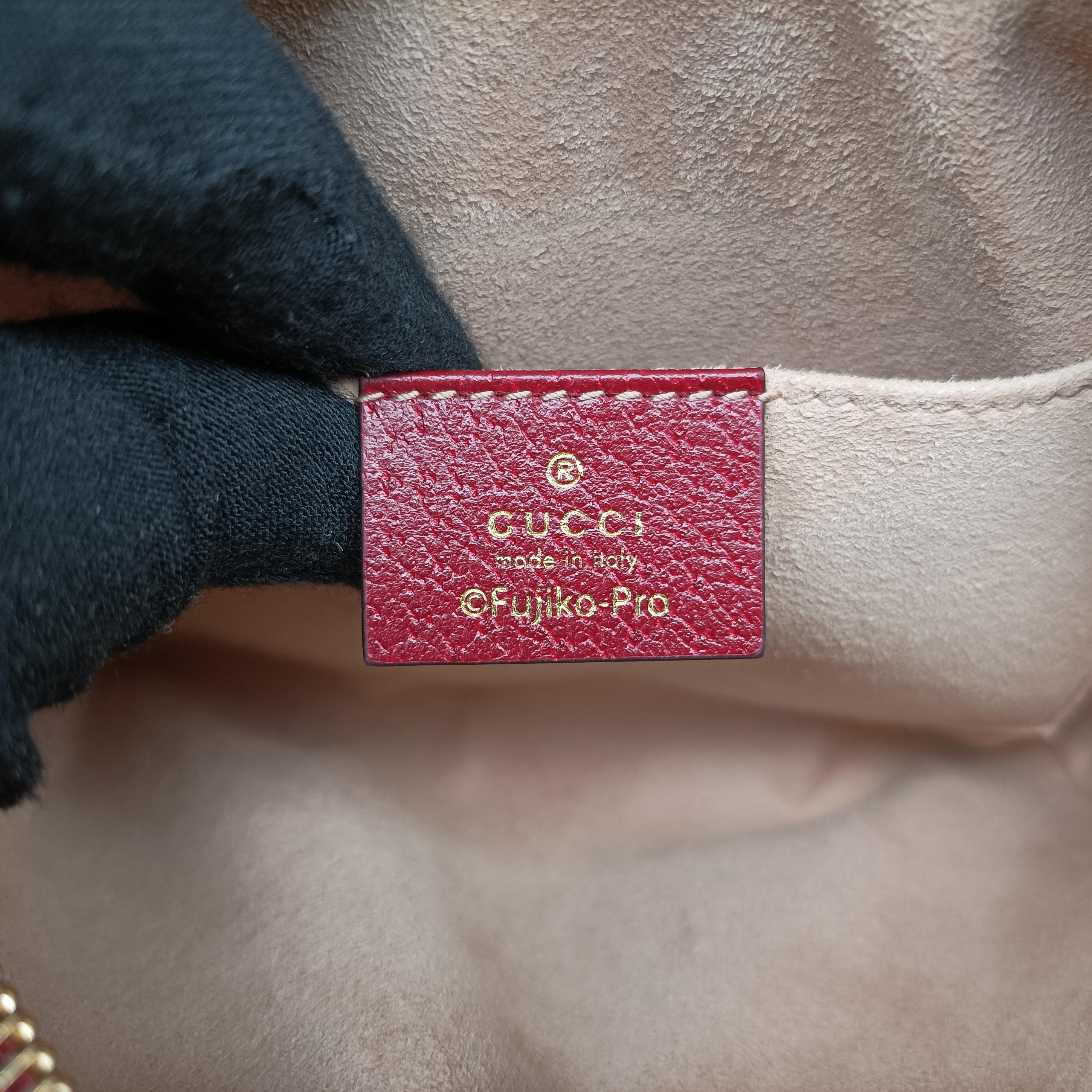 Vintage Gucci GG Supreme Doraemon Collaboration Red×Multicolour PVC coated canvas 647784 shoulderbag | stylenewstar