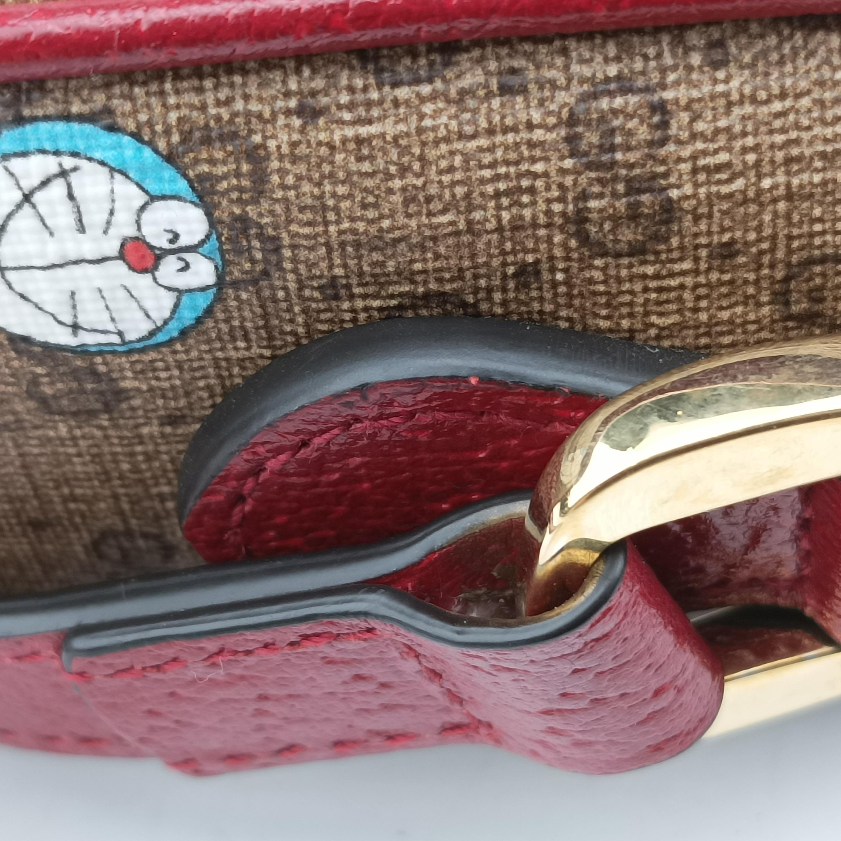 Vintage Gucci GG Supreme Doraemon Collaboration Red×Multicolour PVC coated canvas 647784 shoulderbag | stylenewstar