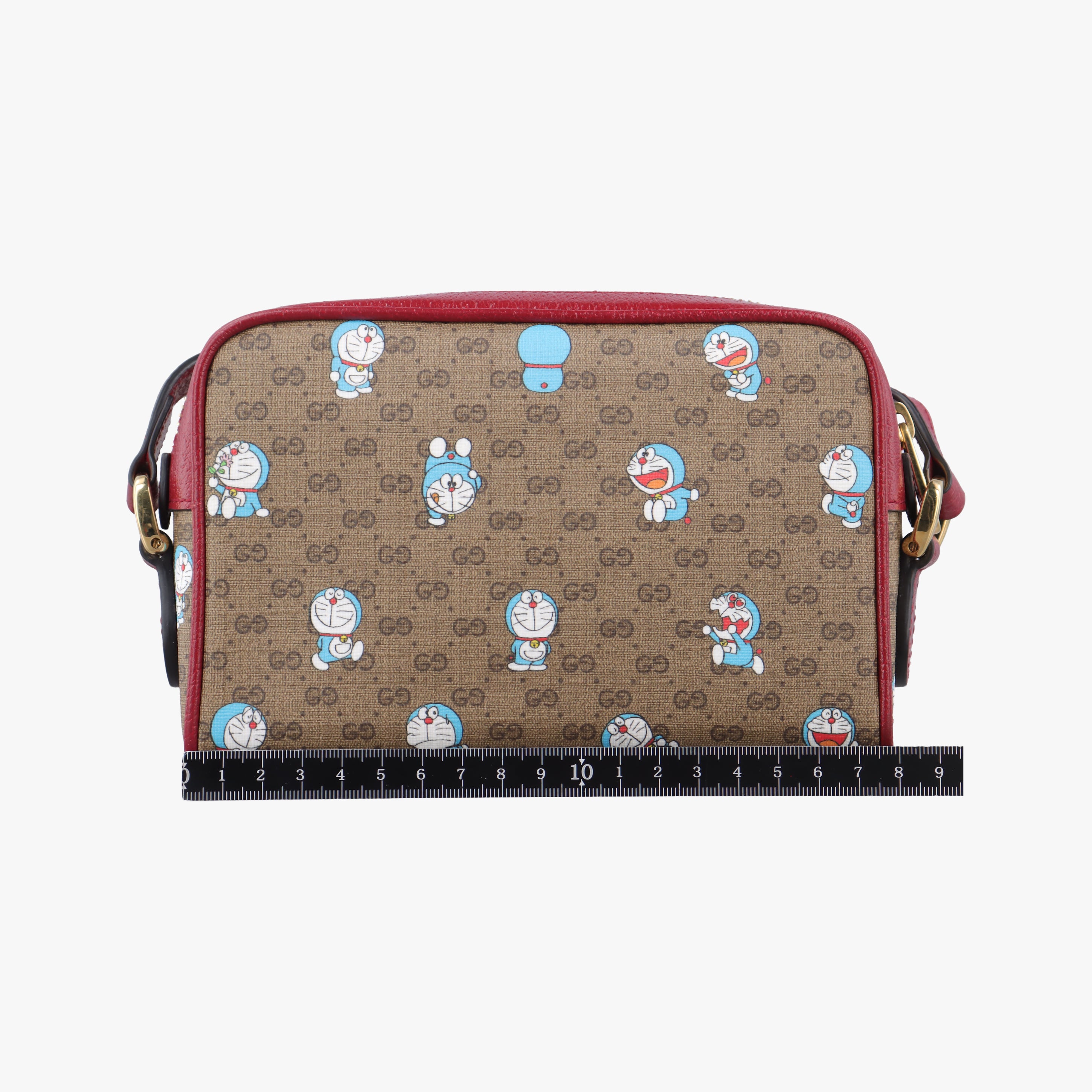 Vintage Gucci GG Supreme Doraemon Collaboration Red×Multicolour PVC coated canvas 647784 shoulderbag | stylenewstar