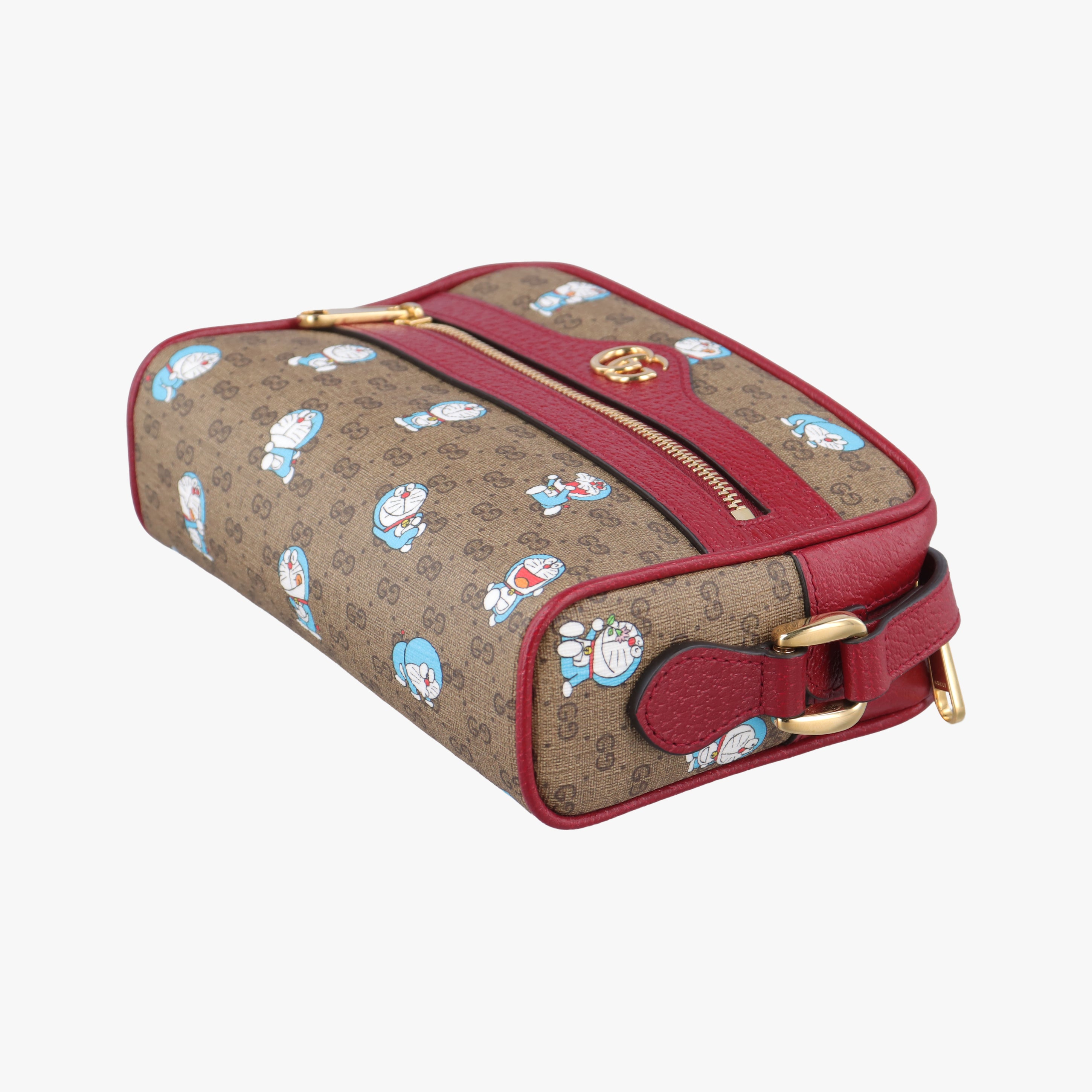 Vintage Gucci GG Supreme Doraemon Collaboration Red×Multicolour PVC coated canvas 647784 shoulderbag | stylenewstar