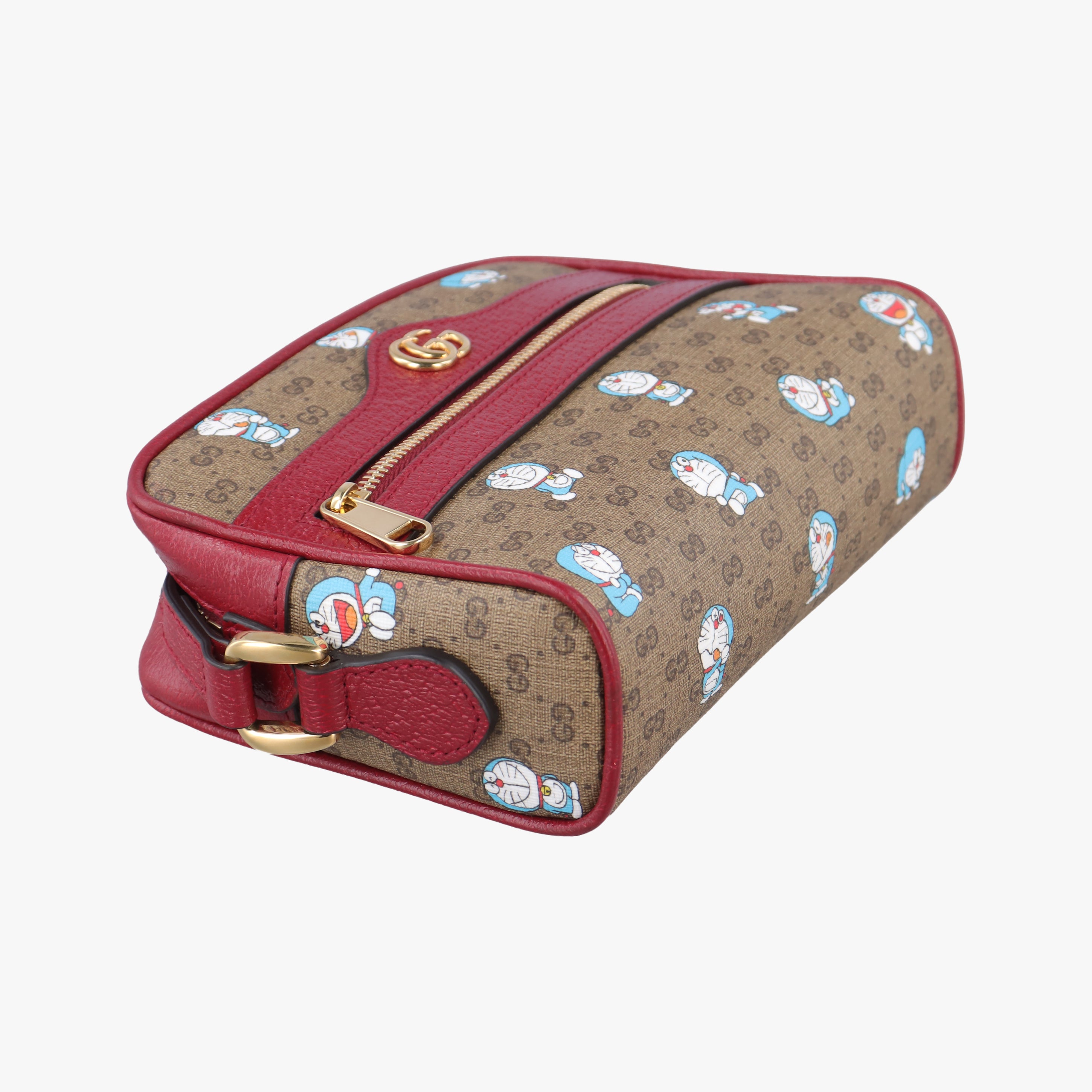 Vintage Gucci GG Supreme Doraemon Collaboration Red×Multicolour PVC coated canvas 647784 shoulderbag | stylenewstar