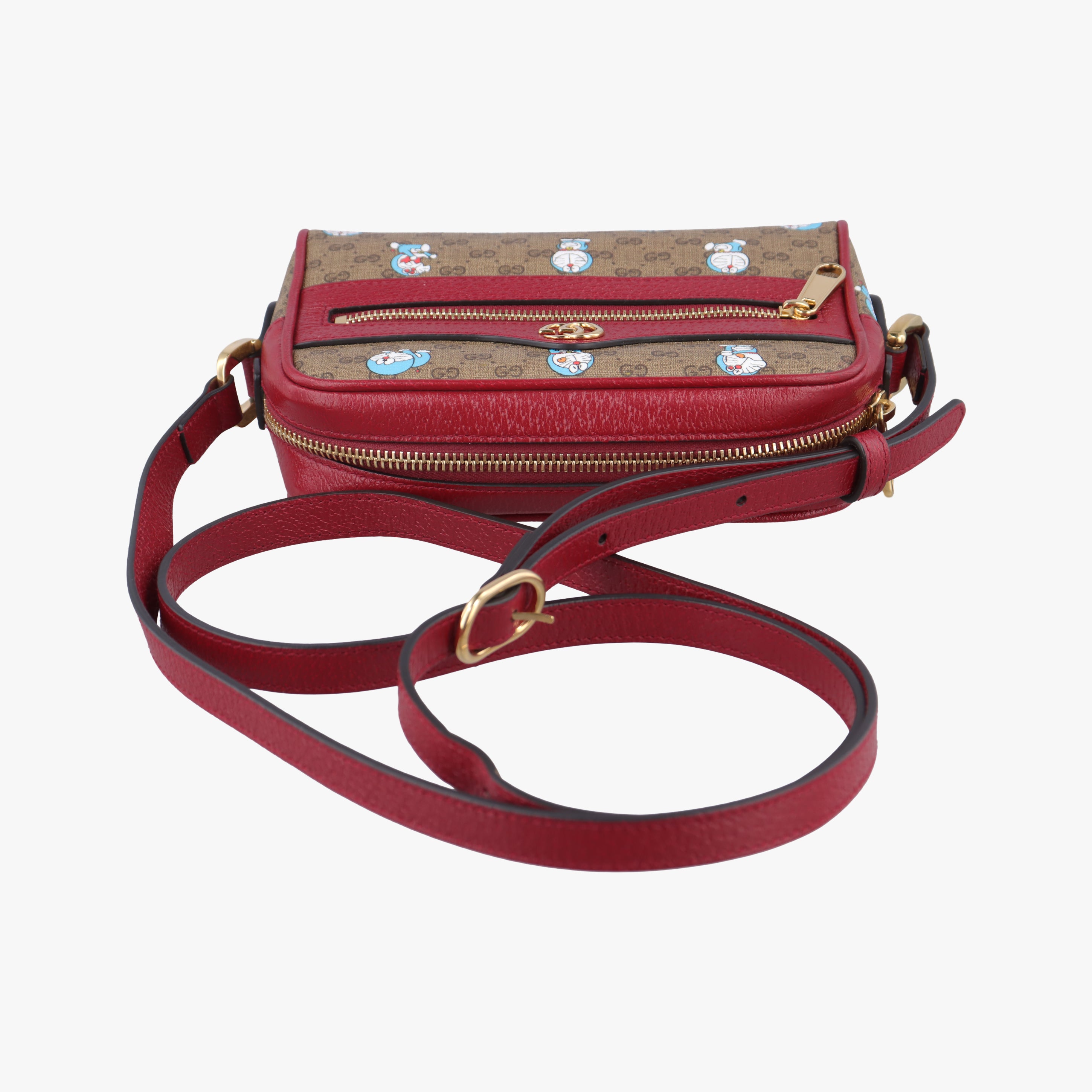 Vintage Gucci GG Supreme Doraemon Collaboration Red×Multicolour PVC coated canvas 647784 shoulderbag | stylenewstar