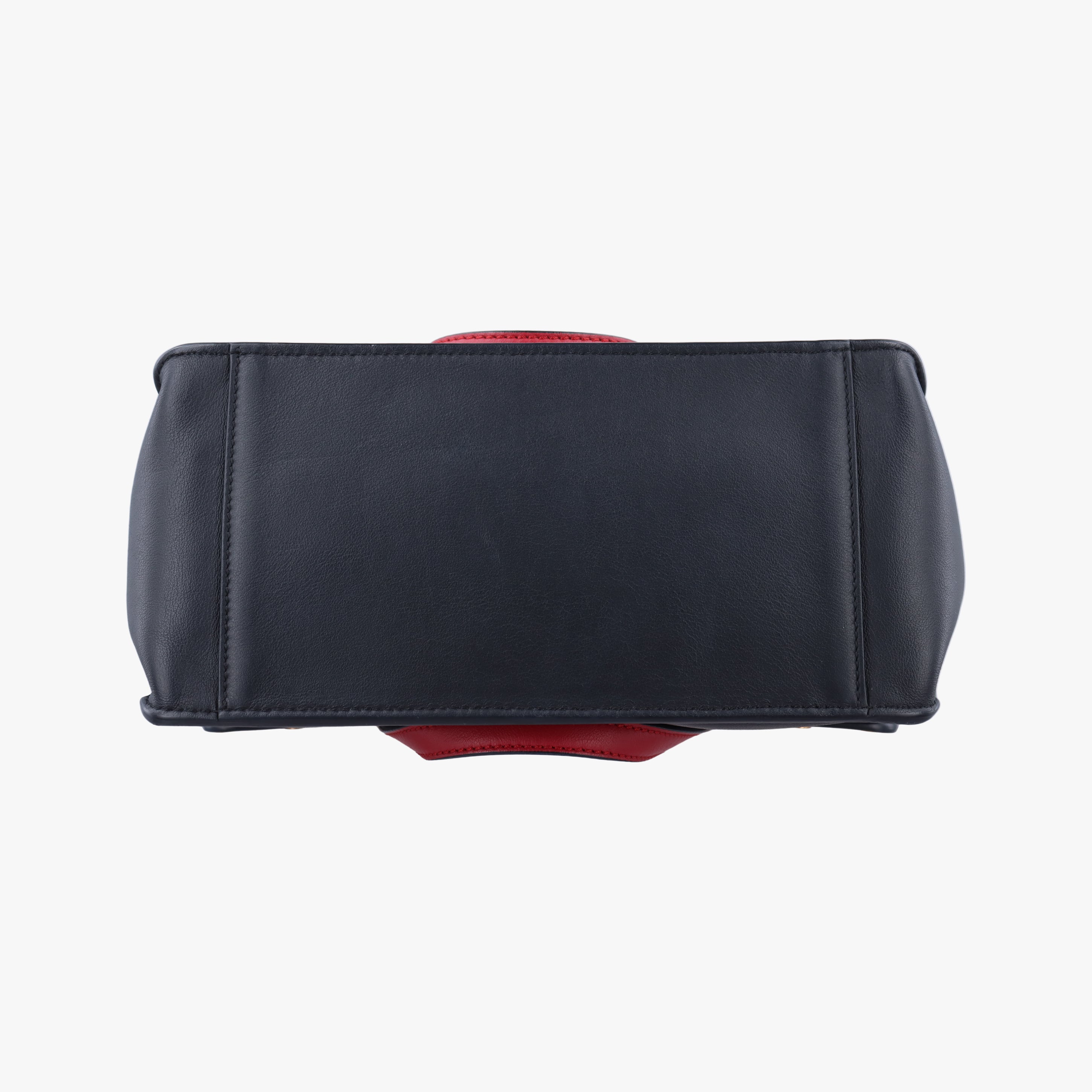 Pre-owned Fendi Flip blackx red x brown Leather× Suede 8BT302 shoulderbag | stylenewstar