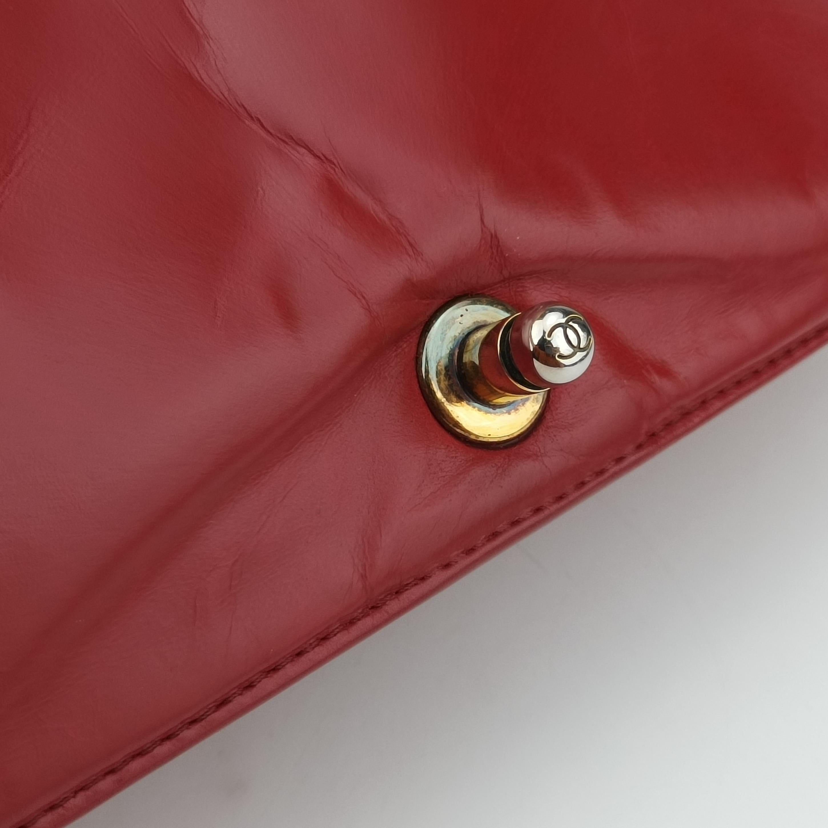 Pre-owned Chanel BOY CHANEL Red Leather A67087 shoulderbag | stylenewstar