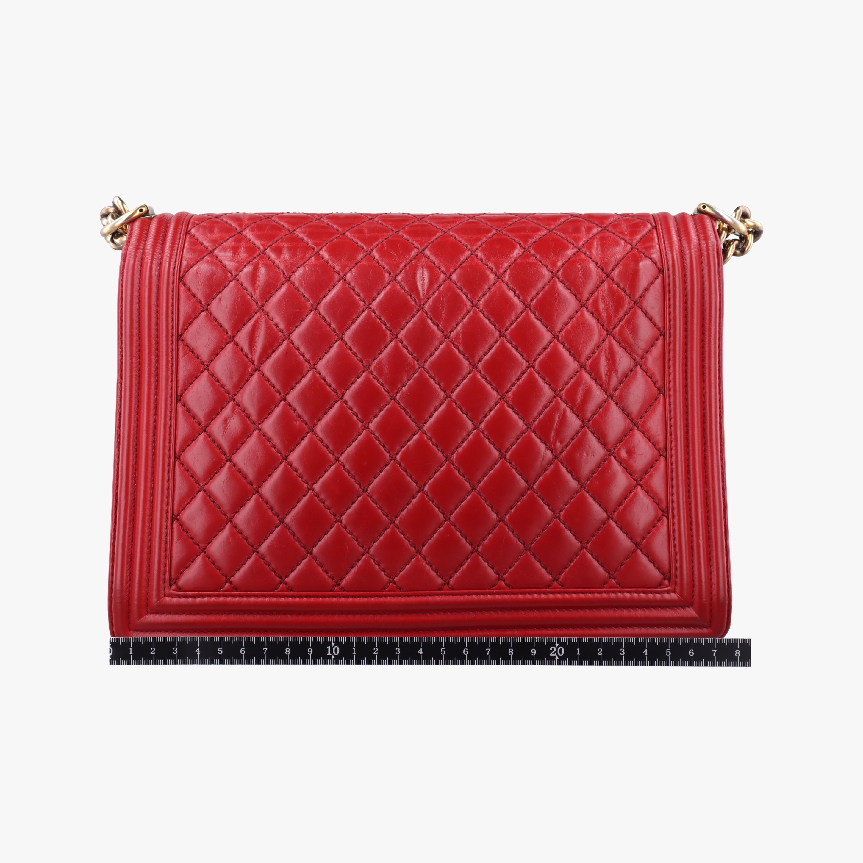 Pre-owned Chanel BOY CHANEL Red Leather A67087 shoulderbag | stylenewstar