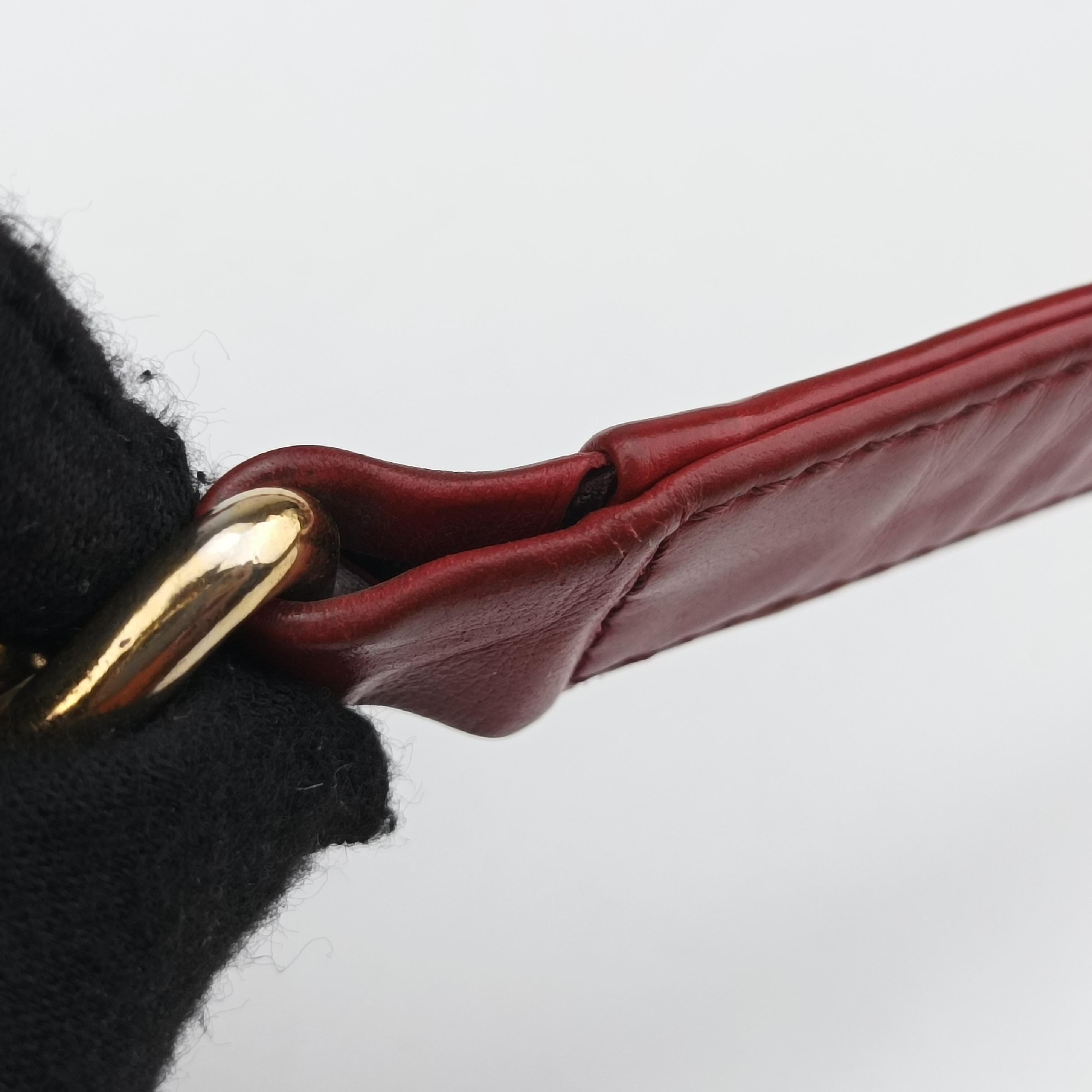 Pre-owned Chanel BOY CHANEL Red Leather A67087 shoulderbag | stylenewstar