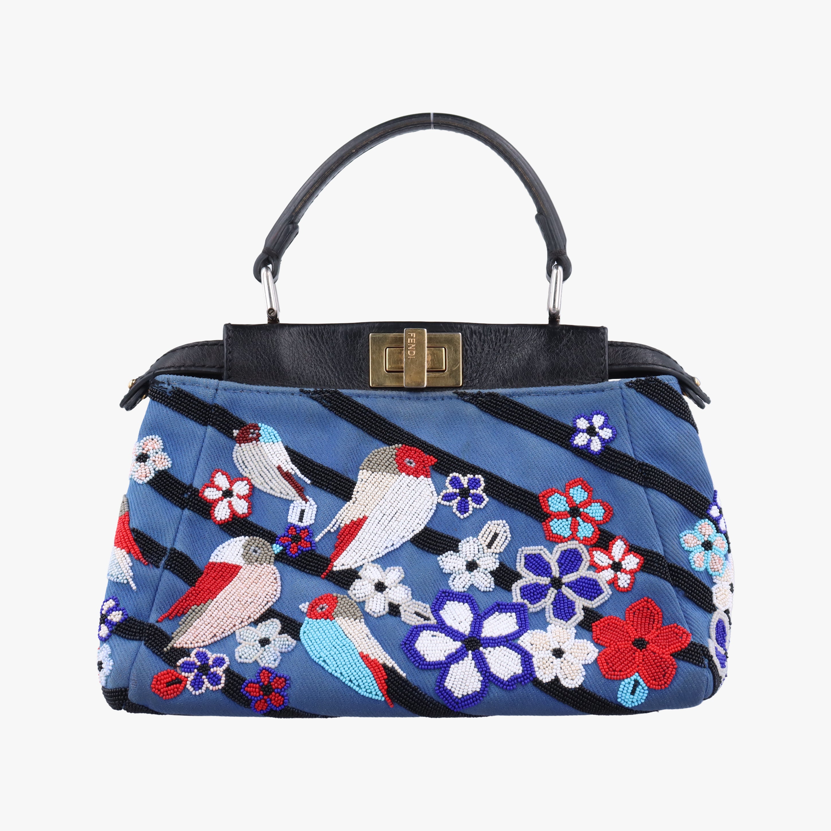 Vintage Fendi PEEKABOO Multicolour Canvas×Leather 8BN244 shoulderbag | stylenewstar