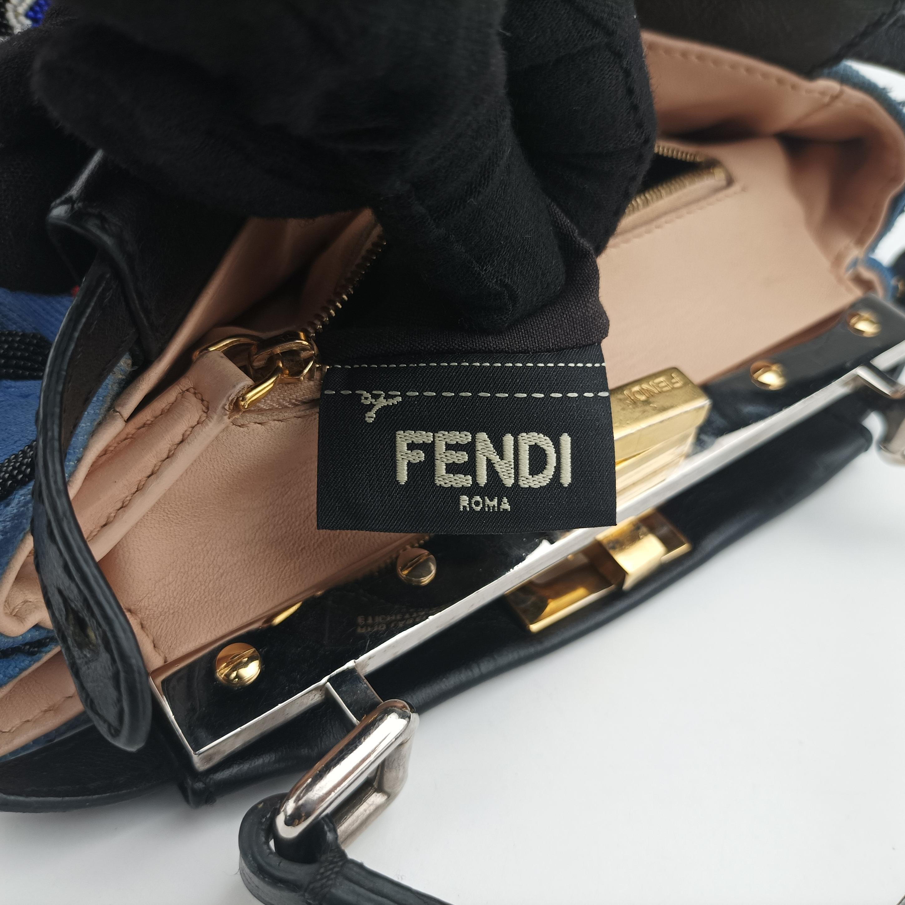 Vintage Fendi PEEKABOO Multicolour Canvas×Leather 8BN244 shoulderbag | stylenewstar