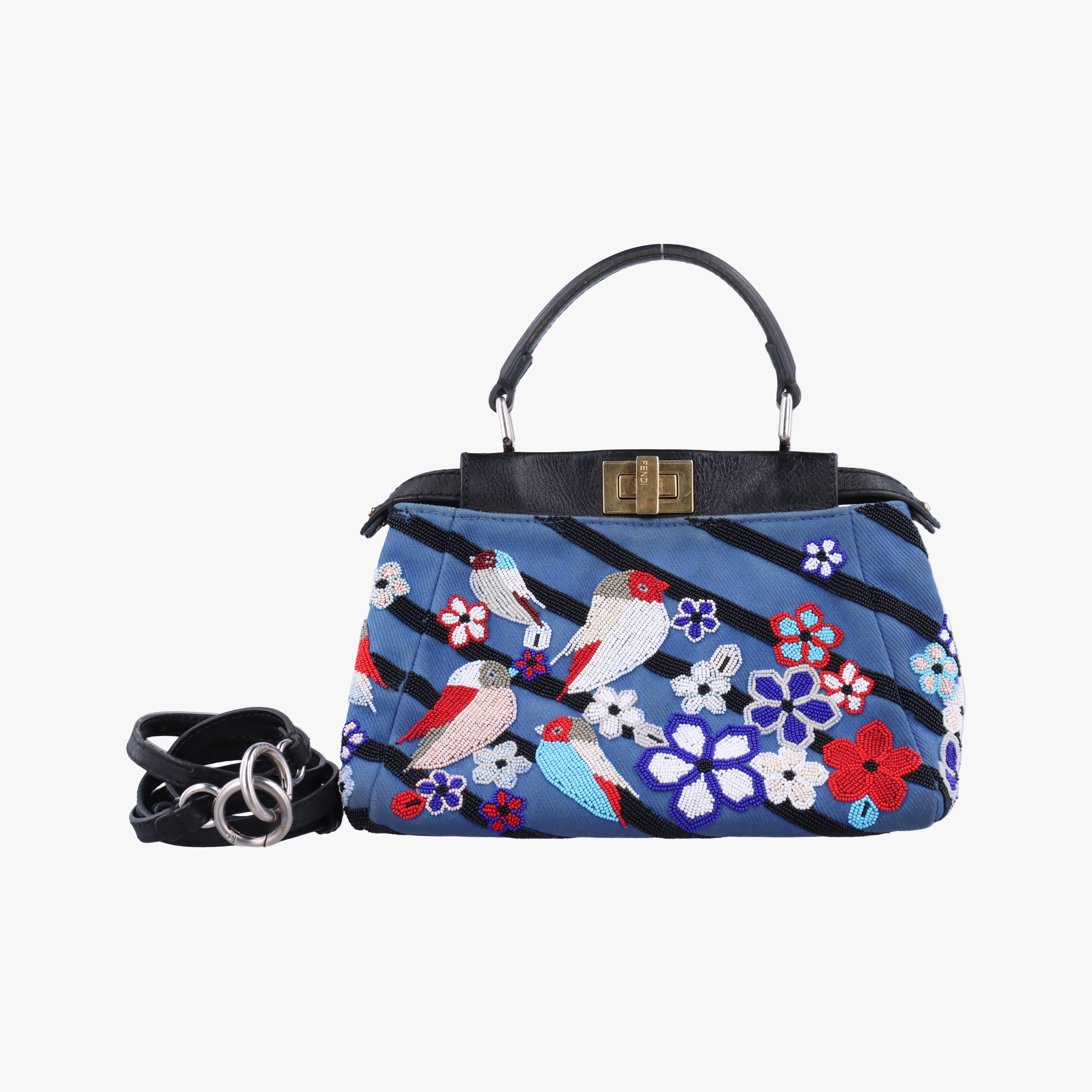 Vintage Fendi PEEKABOO Multicolour Canvas×Leather 8BN244 shoulderbag | stylenewstar