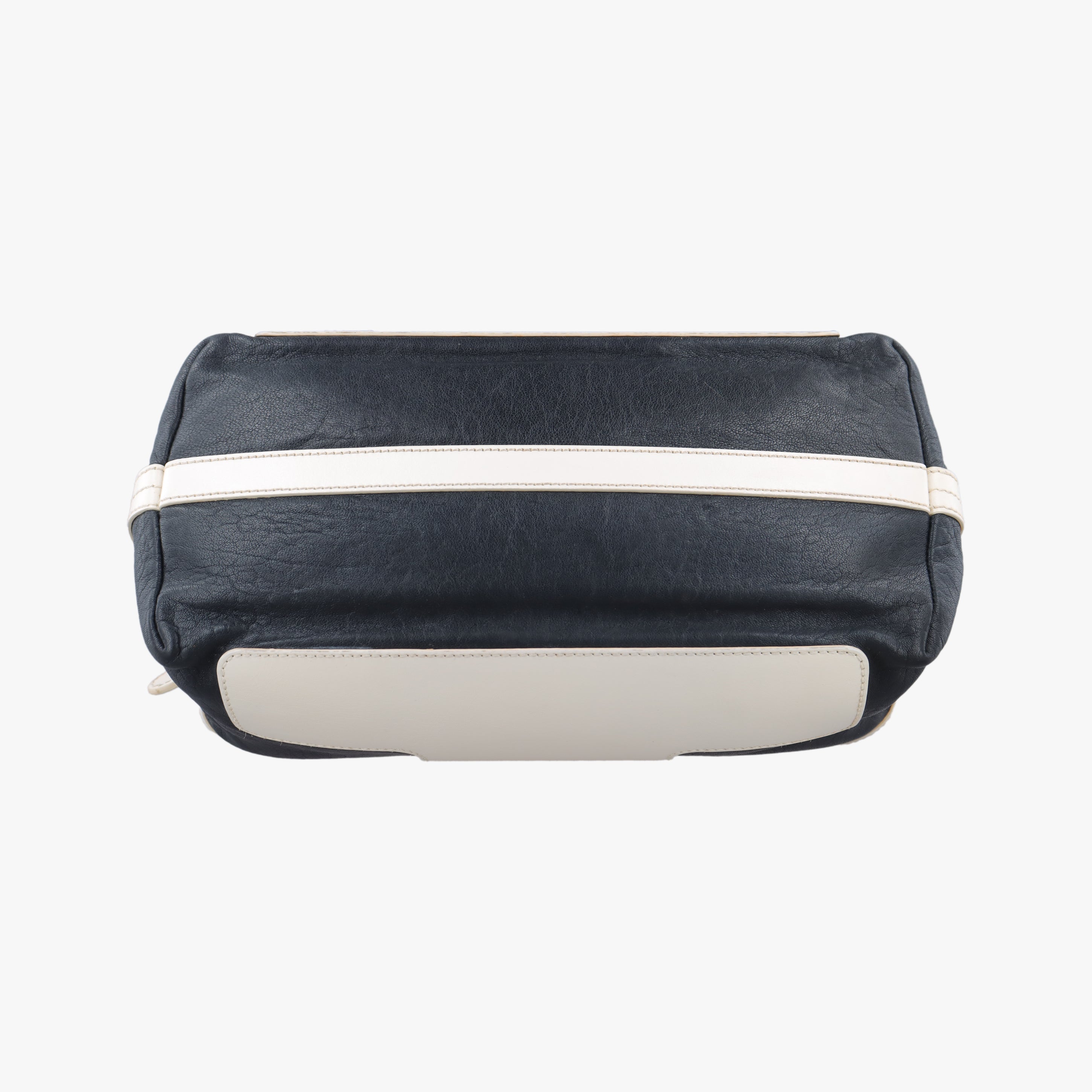 Secondhand Bally Medium Boston Golf Black x White leather  shoulderbag | stylenewstar