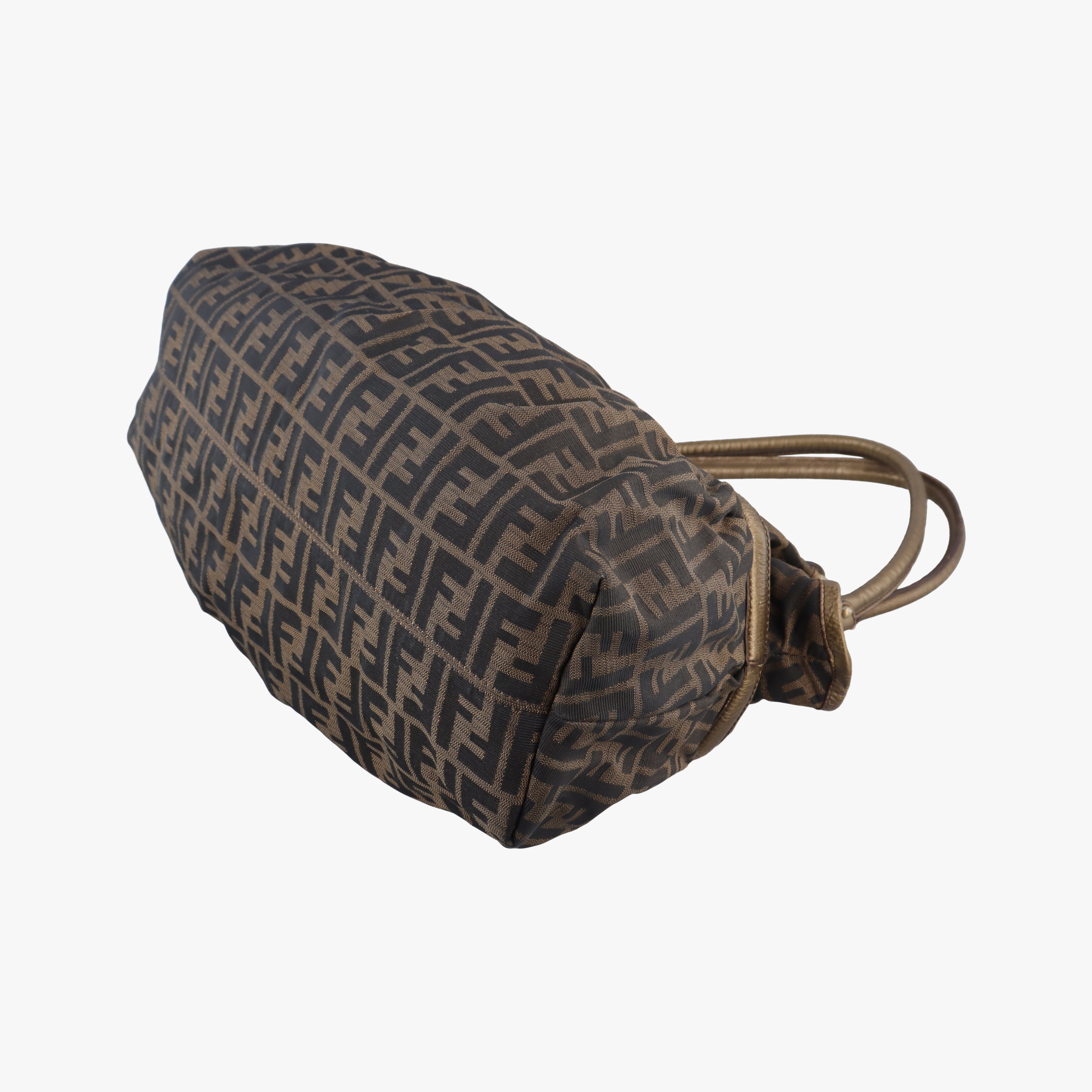 Pre-owned Fendi Zucca Print Brown canvas 8BH186 handbag | stylenewstar