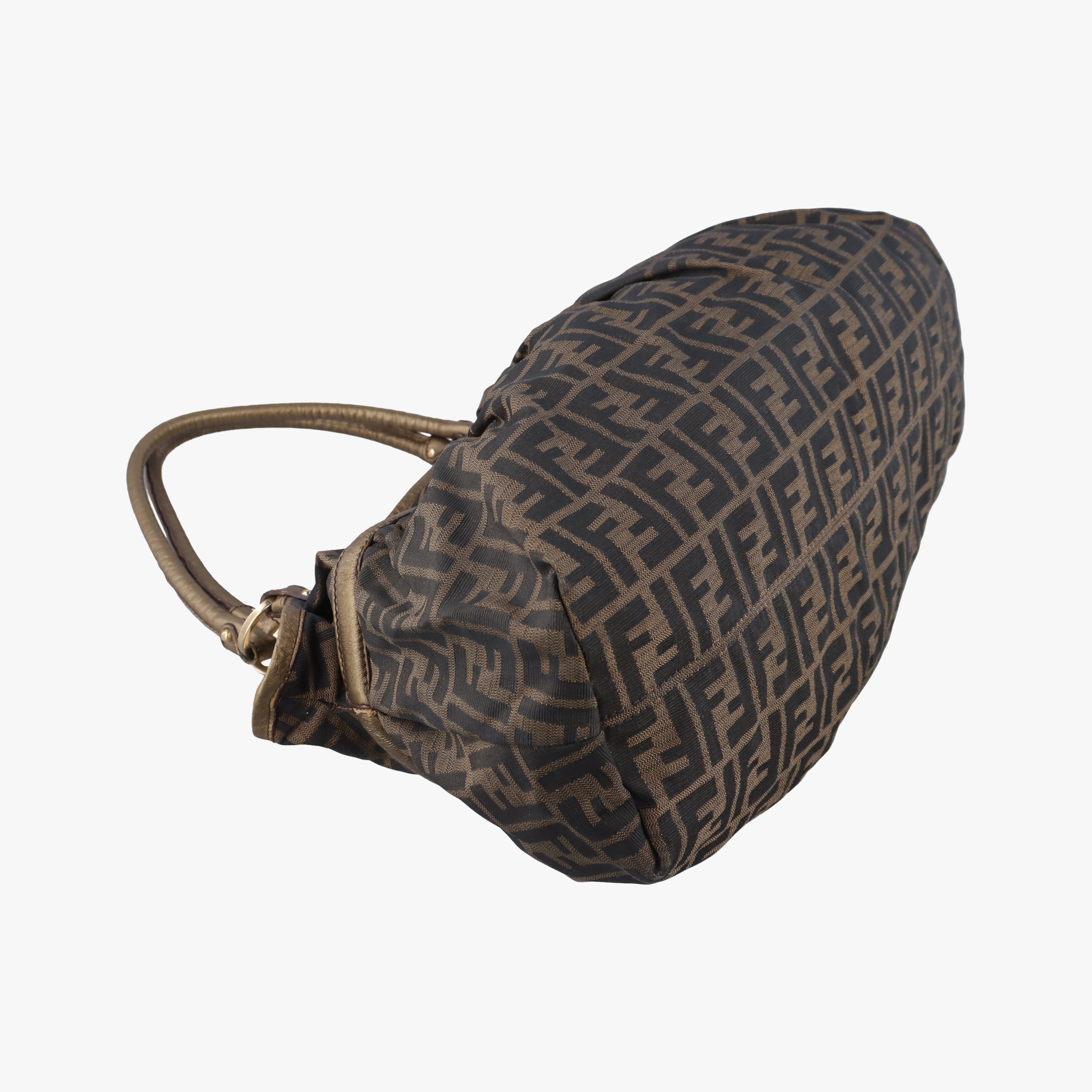 Pre-owned Fendi Zucca Print Brown canvas 8BH186 handbag | stylenewstar