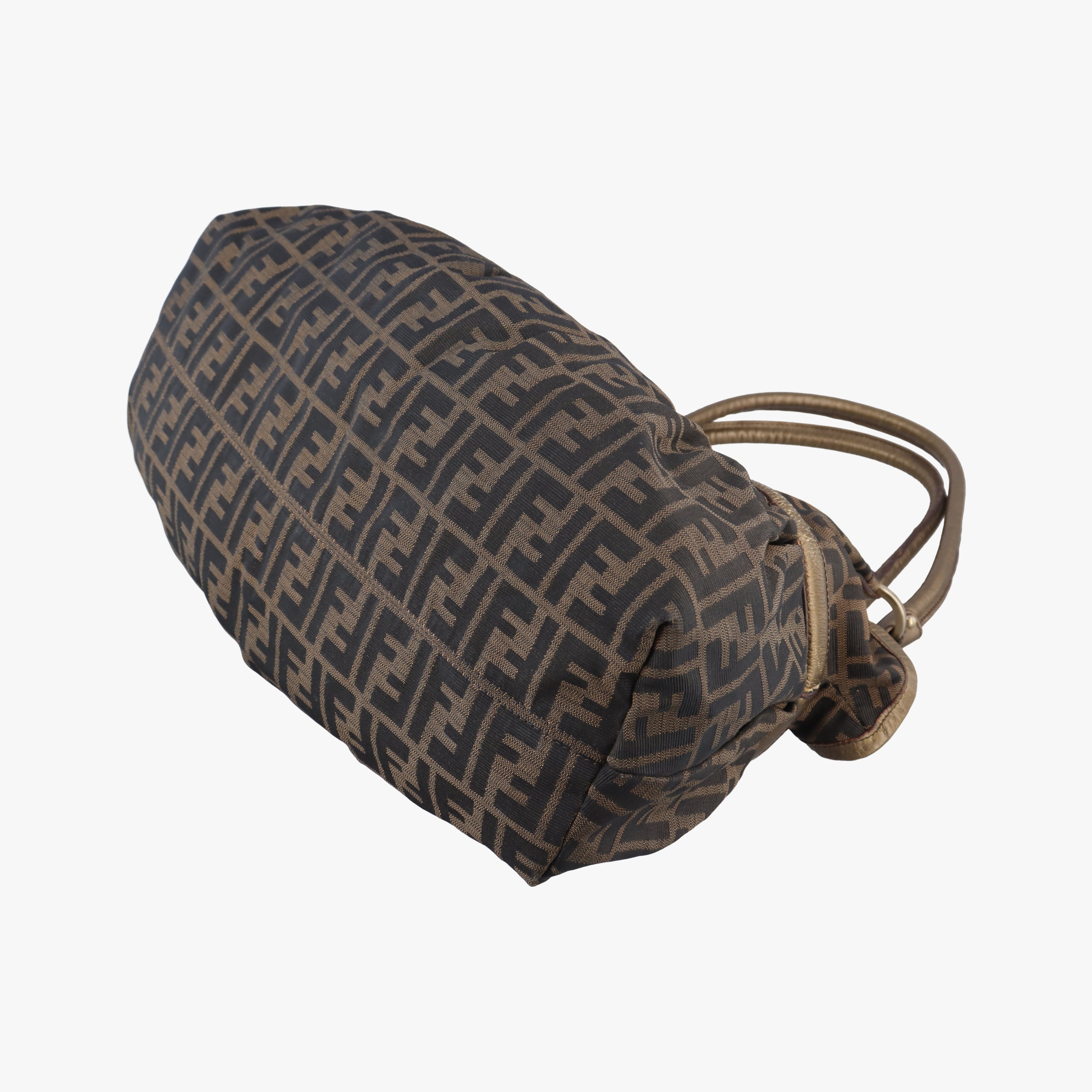 Pre-owned Fendi Zucca Print Brown canvas 8BH186 handbag | stylenewstar