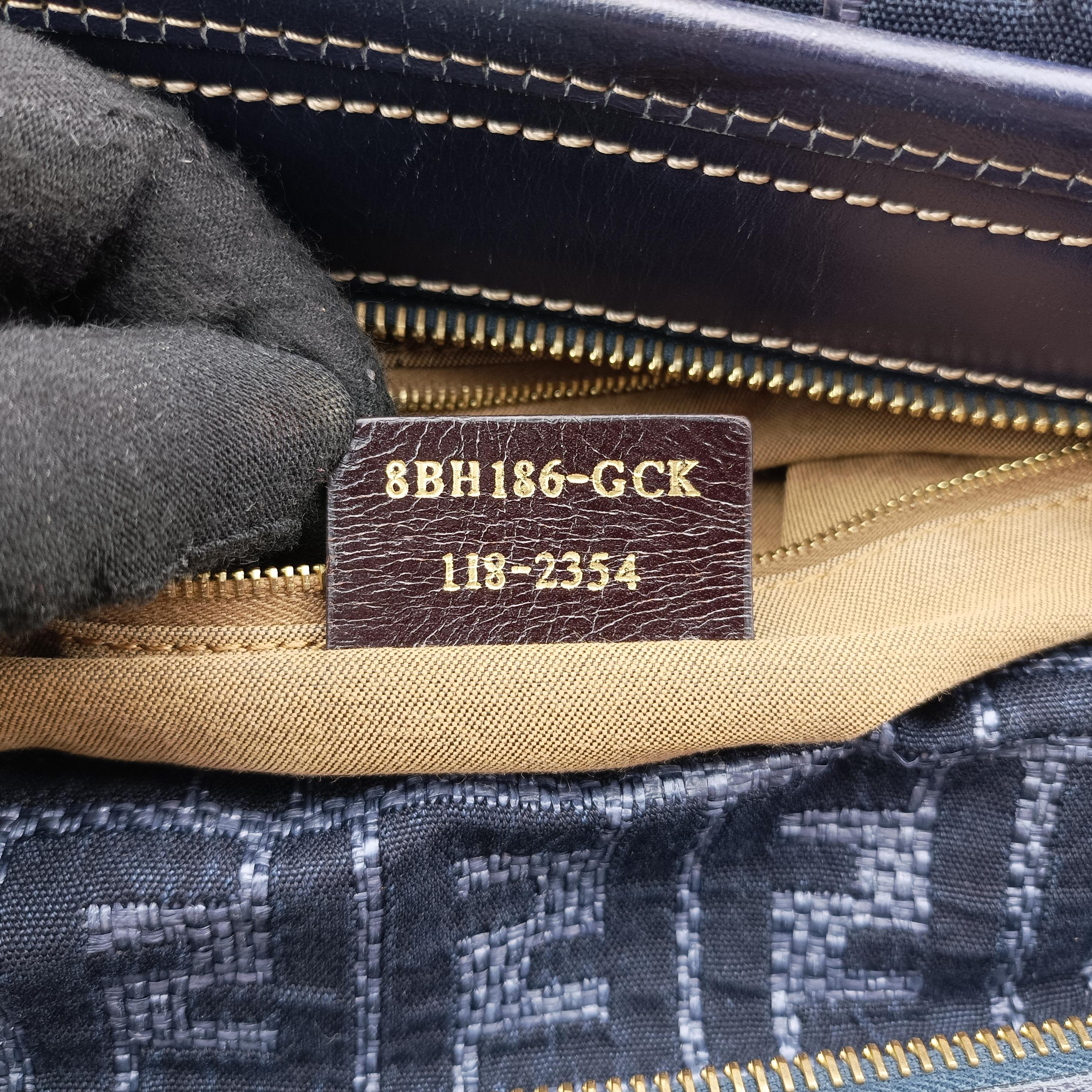 Vintage Fendi Zucca Print Blue Canvas 8BH186 handbag | stylenewstar