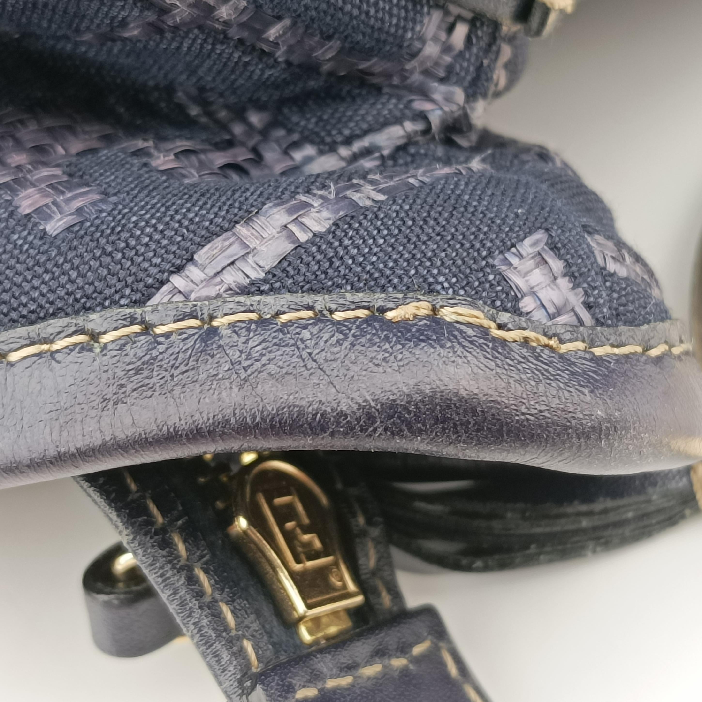 Vintage Fendi Zucca Print Blue Canvas 8BH186 handbag | stylenewstar