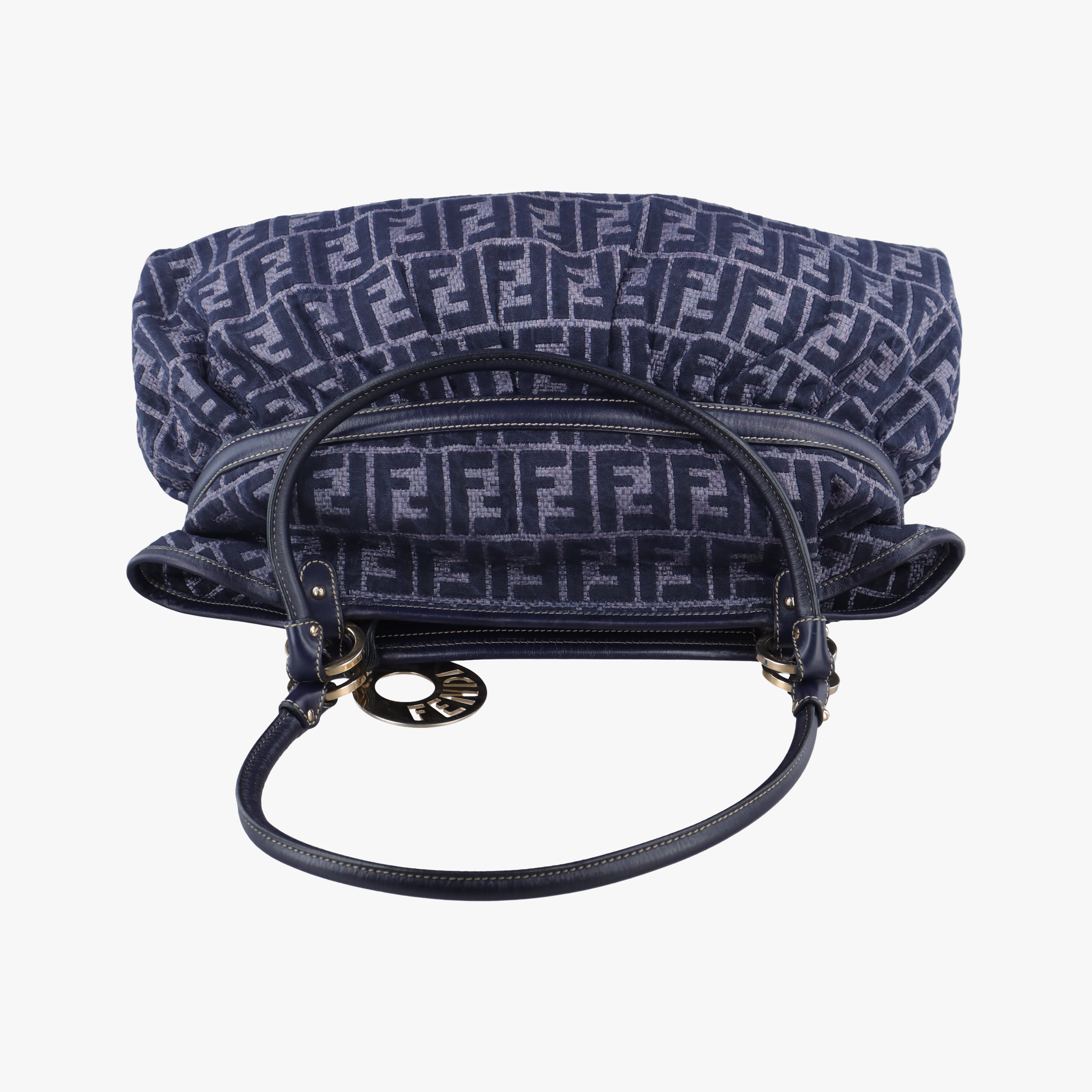 Vintage Fendi Zucca Print Blue Canvas 8BH186 handbag | stylenewstar