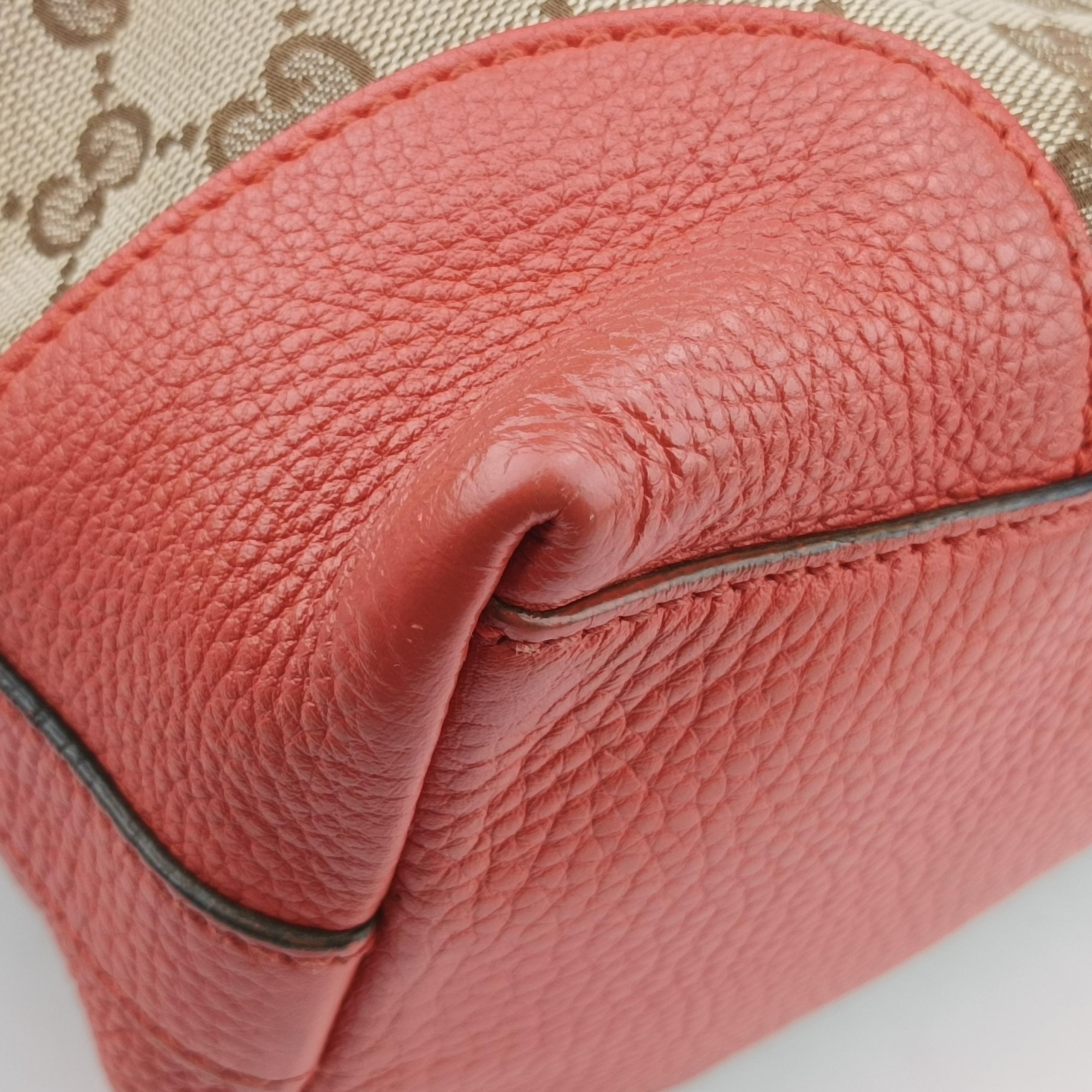 Pre-owned Gucci Miss GG Hobo beige×orange canvas x leather 326514 shoulderbag | stylenewstar