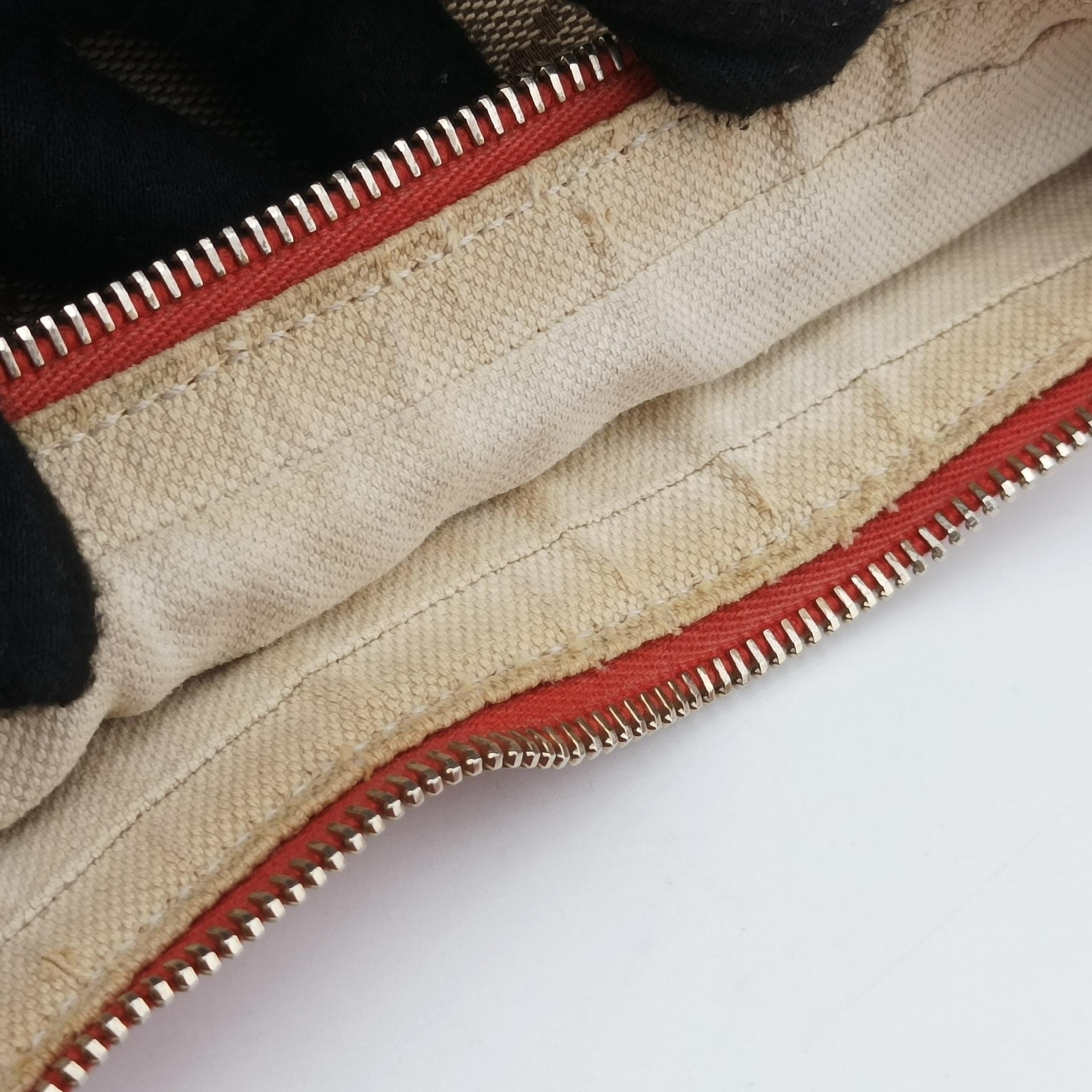 Pre-owned Gucci Miss GG Hobo beige×orange canvas x leather 326514 shoulderbag | stylenewstar