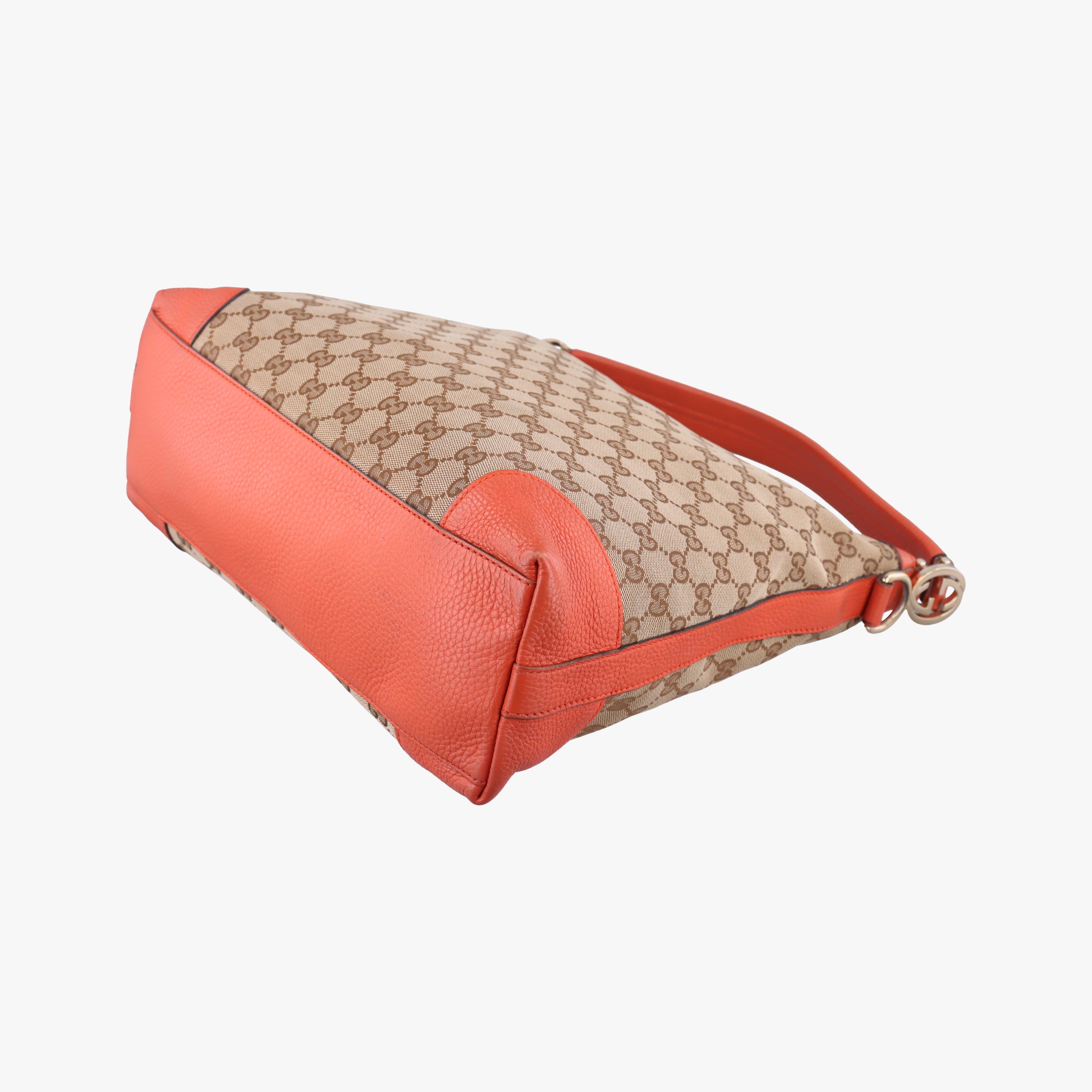 Pre-owned Gucci Miss GG Hobo beige×orange canvas x leather 326514 shoulderbag | stylenewstar