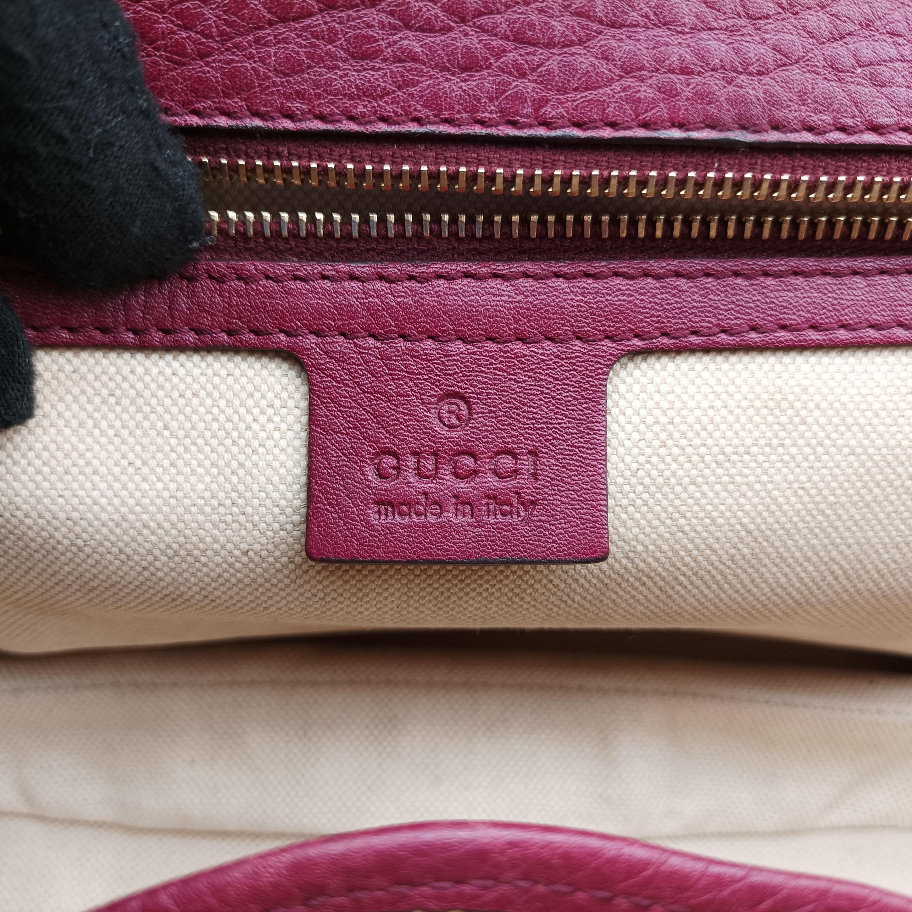 Vintage Gucci New Bamboo Burgundy Leather 254884 shoulderbag | stylenewstar