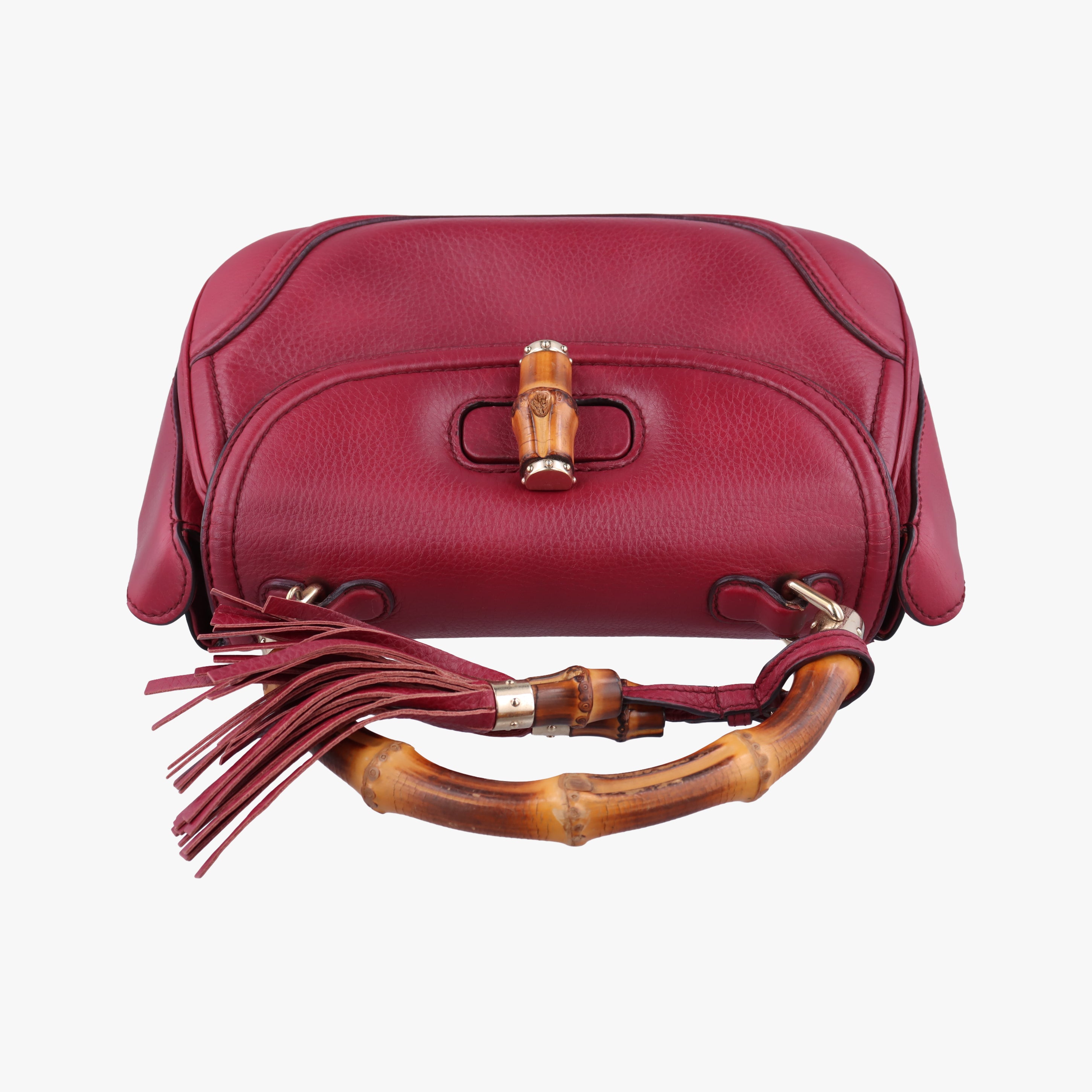 Vintage Gucci New Bamboo Burgundy Leather 254884 shoulderbag | stylenewstar