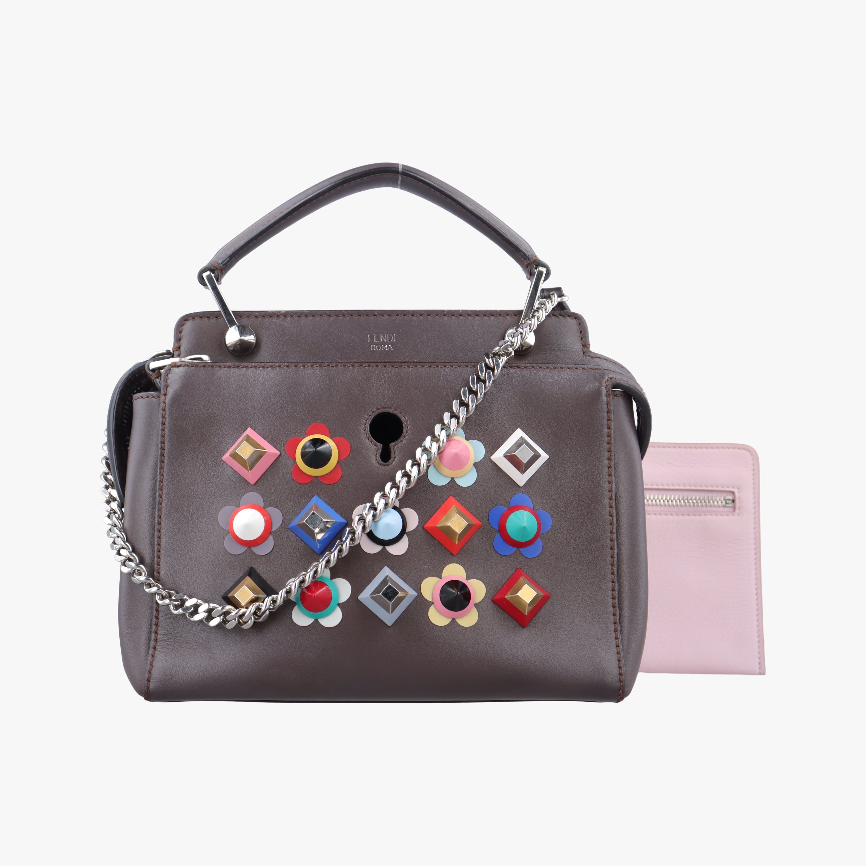 Secondhand Fendi Dotcom Click Small Brown Leather 8BN299 shoulderbag | stylenewstar