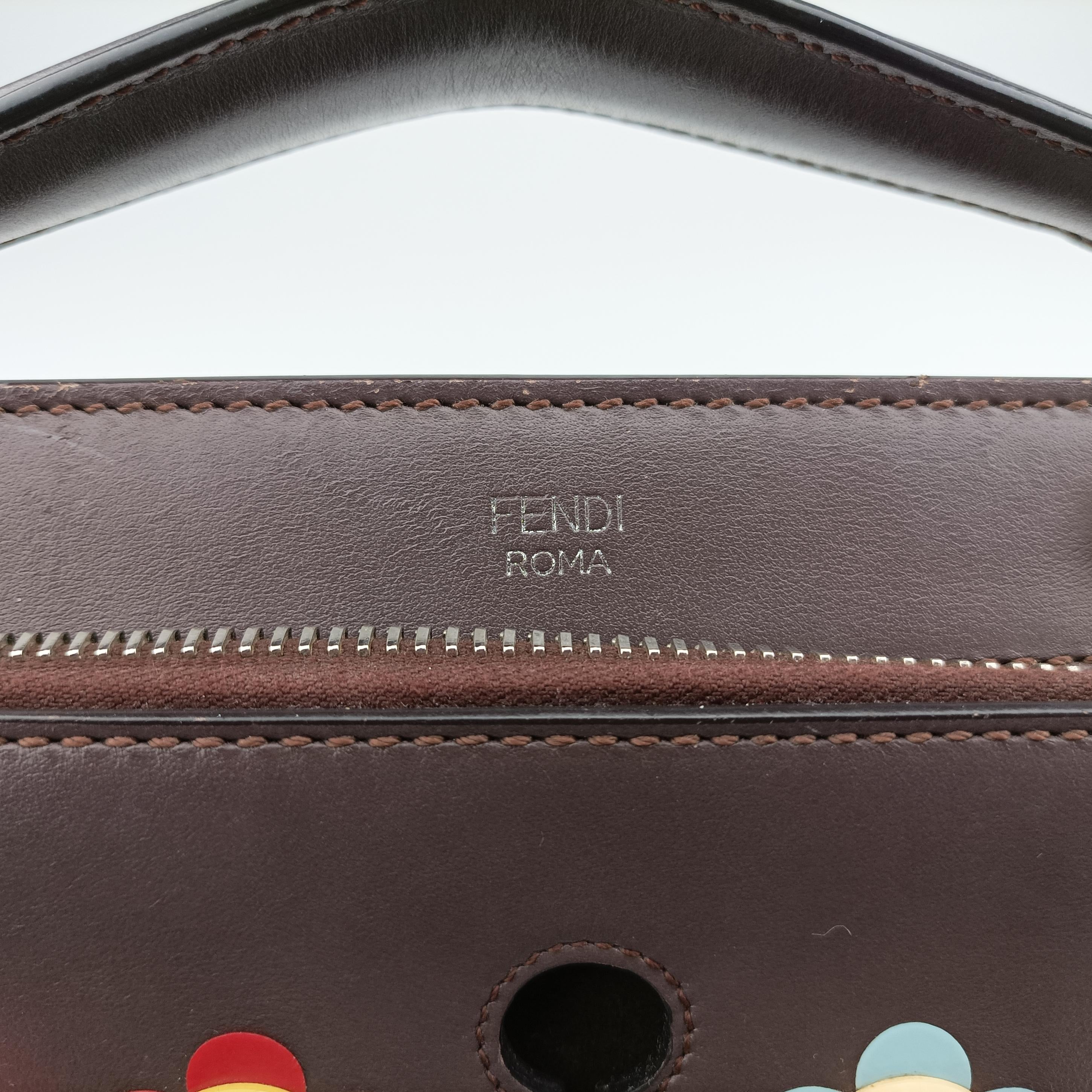 Secondhand Fendi Dotcom Click Small Brown Leather 8BN299 shoulderbag | stylenewstar