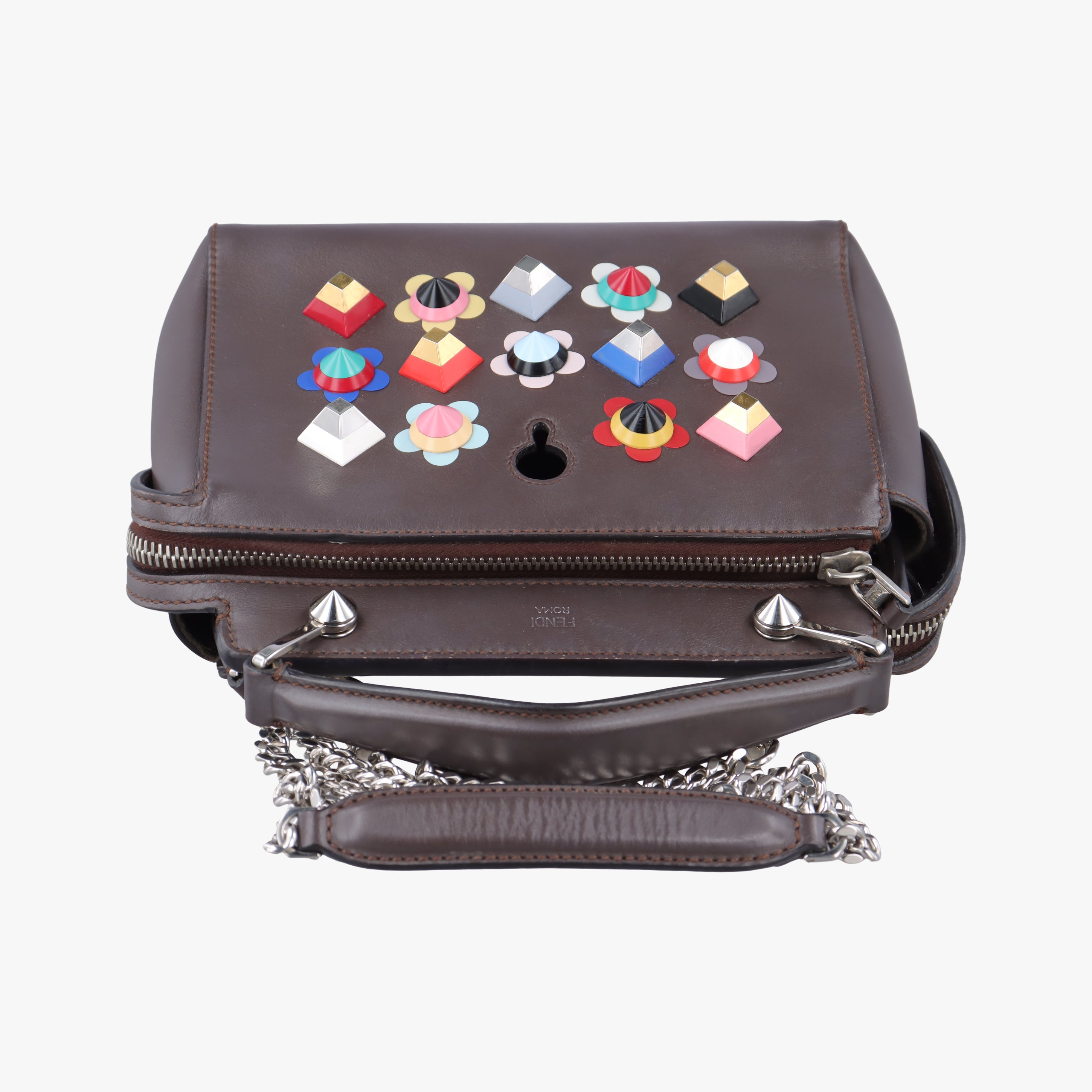 Secondhand Fendi Dotcom Click Small Brown Leather 8BN299 shoulderbag | stylenewstar