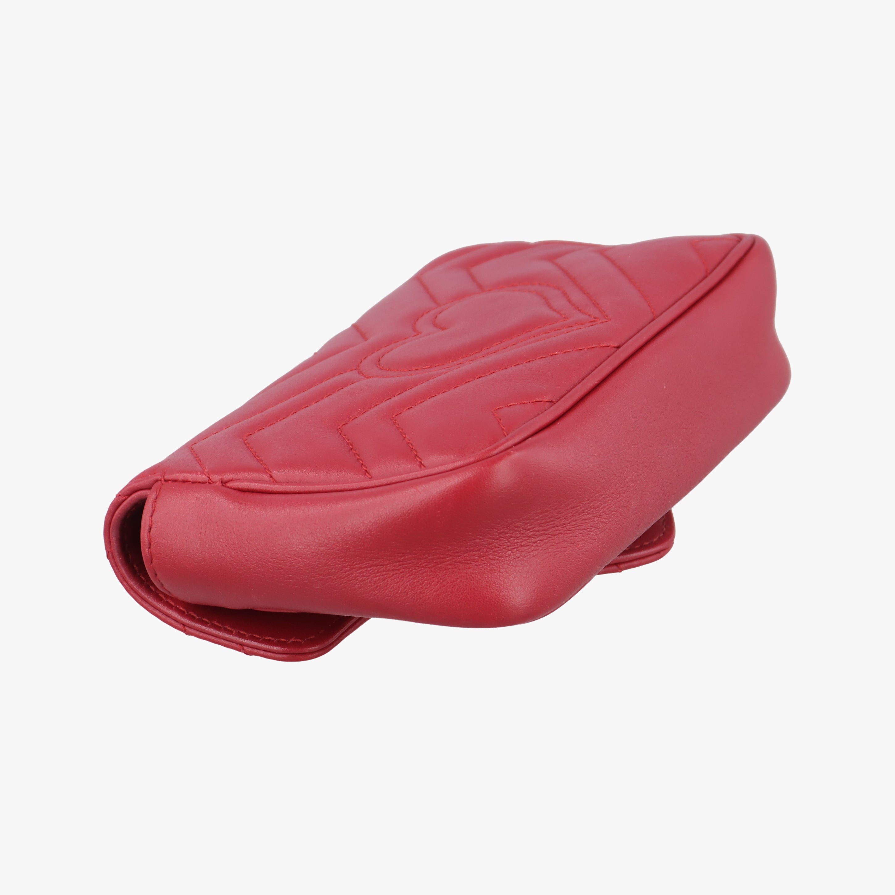 Pre-owned Gucci GG Marmont Red Leather 476433 shoulderbag | stylenewstar