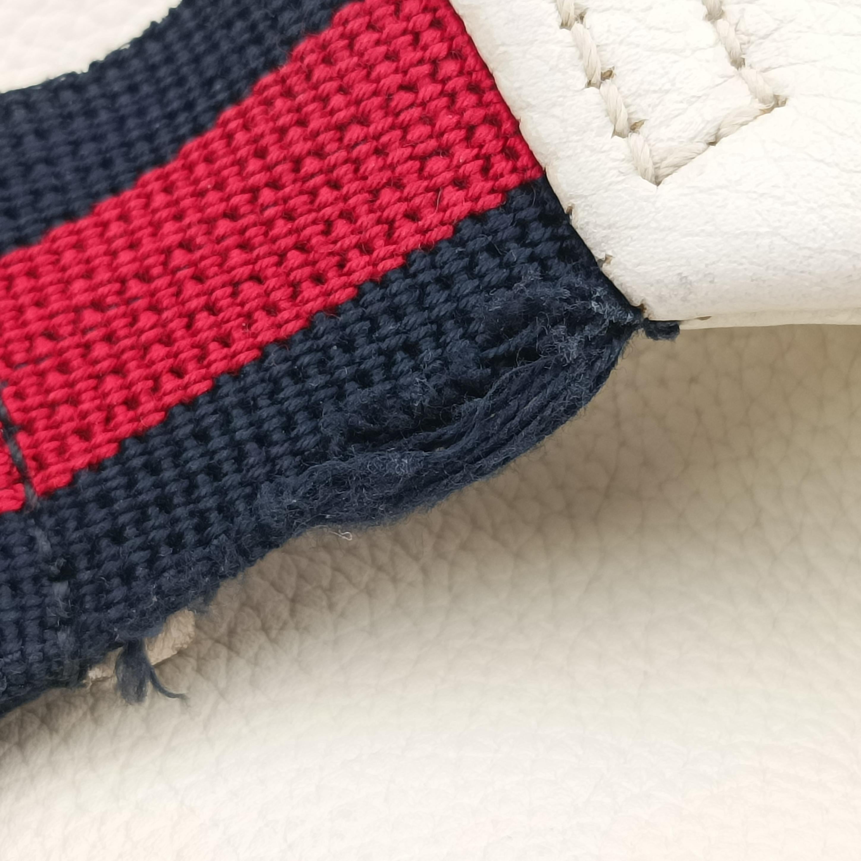 Pre-owned Gucci Gucci Print White Leather 493869 bum bag/waist bag | stylenewstar