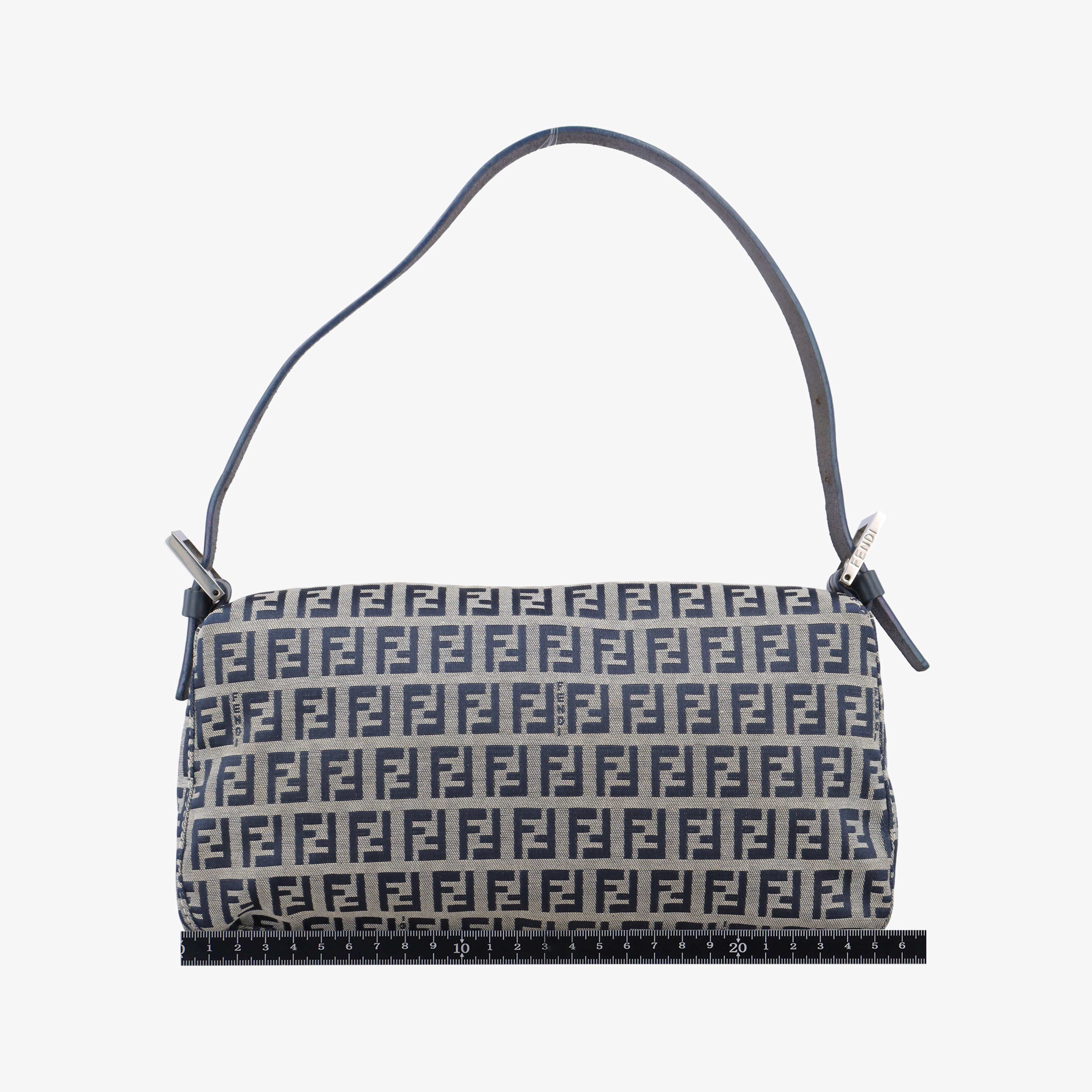 Secondhand Fendi Baguette Navy Jacquard 26424 shoulderbag | stylenewstar