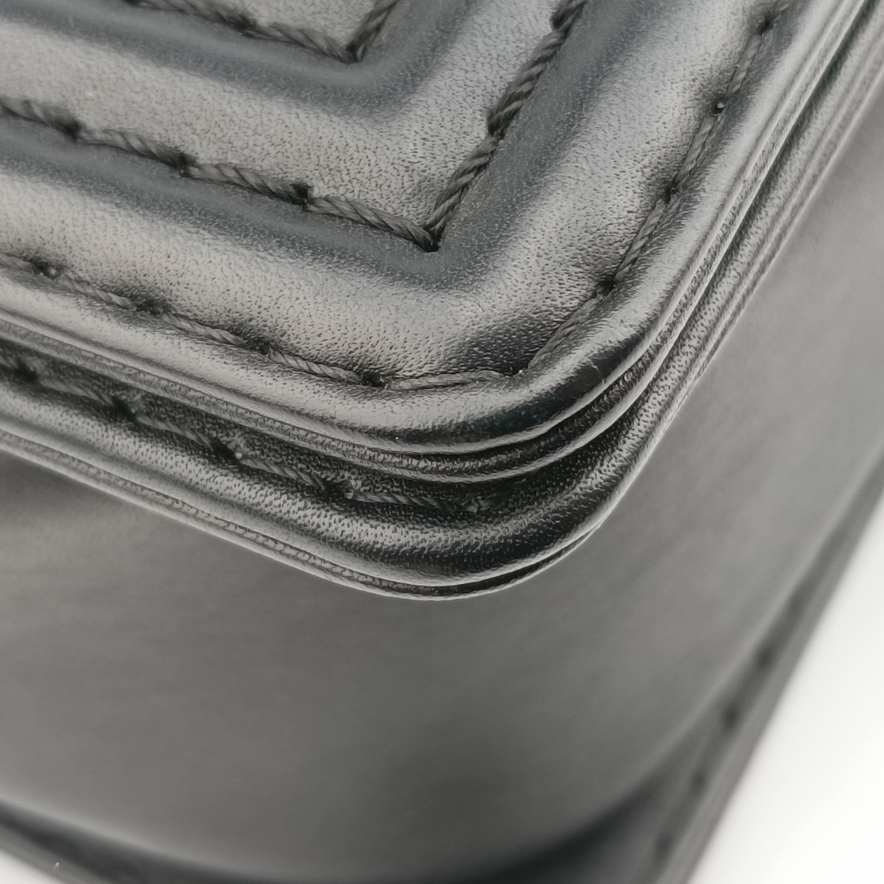 Pre-owned Chanel BOY CHANEL Black lambskin A66298 shoulderbag | stylenewstar