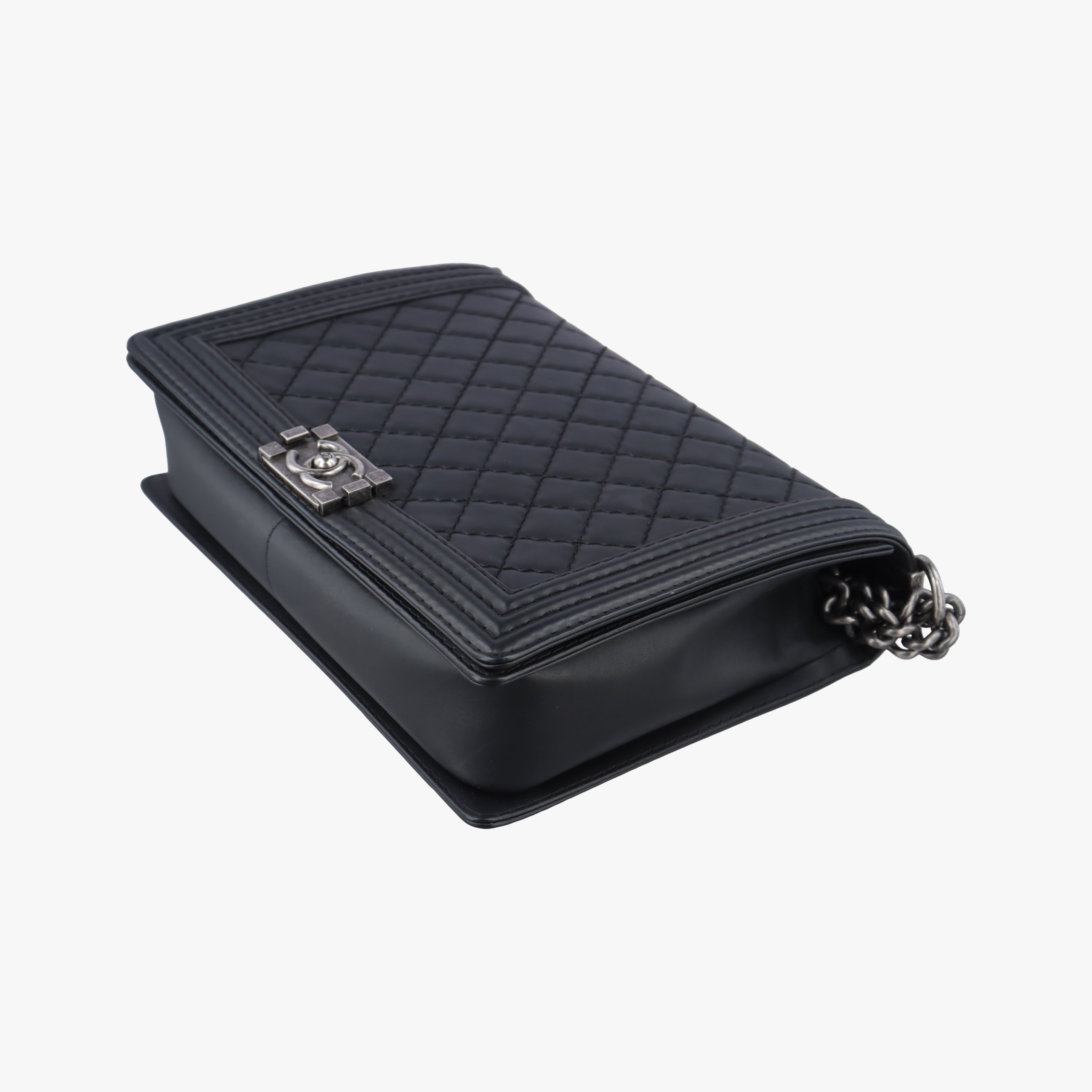 Pre-owned Chanel BOY CHANEL Black lambskin A66298 shoulderbag | stylenewstar