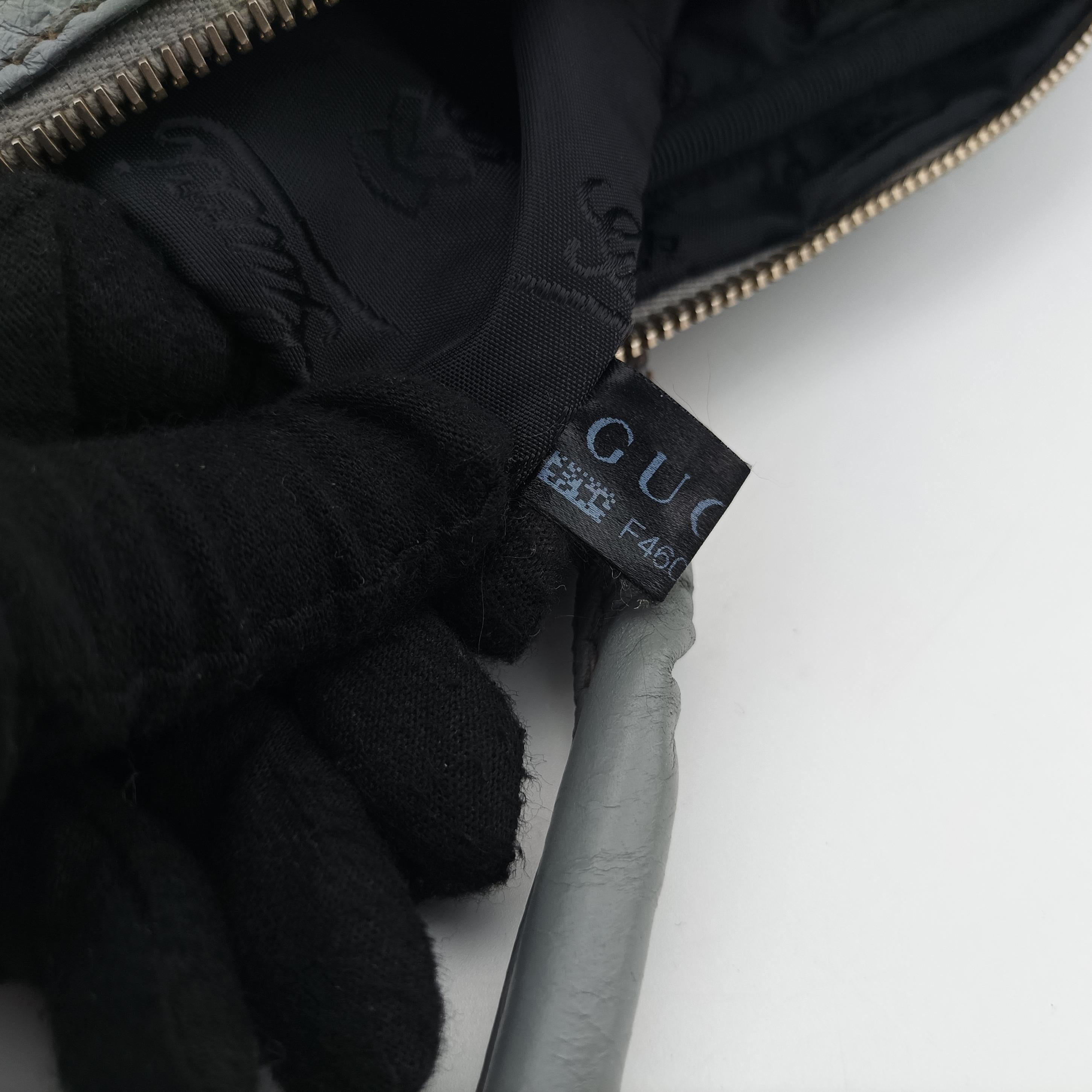 Secondhand Gucci GG plus GG Supreme Briefcase Grey Leather 201480 shoulderbag | stylenewstar