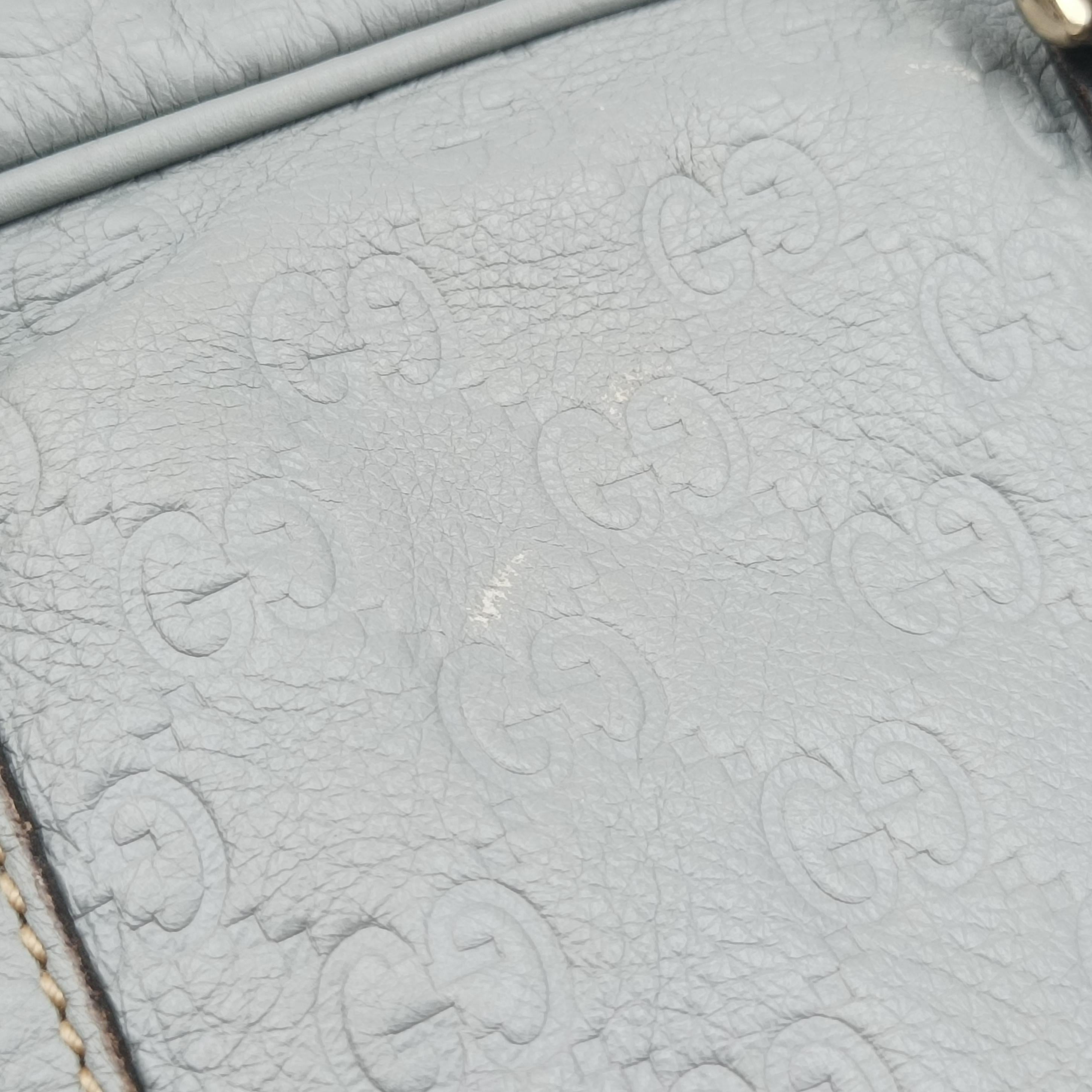 Secondhand Gucci GG plus GG Supreme Briefcase Grey Leather 201480 shoulderbag | stylenewstar