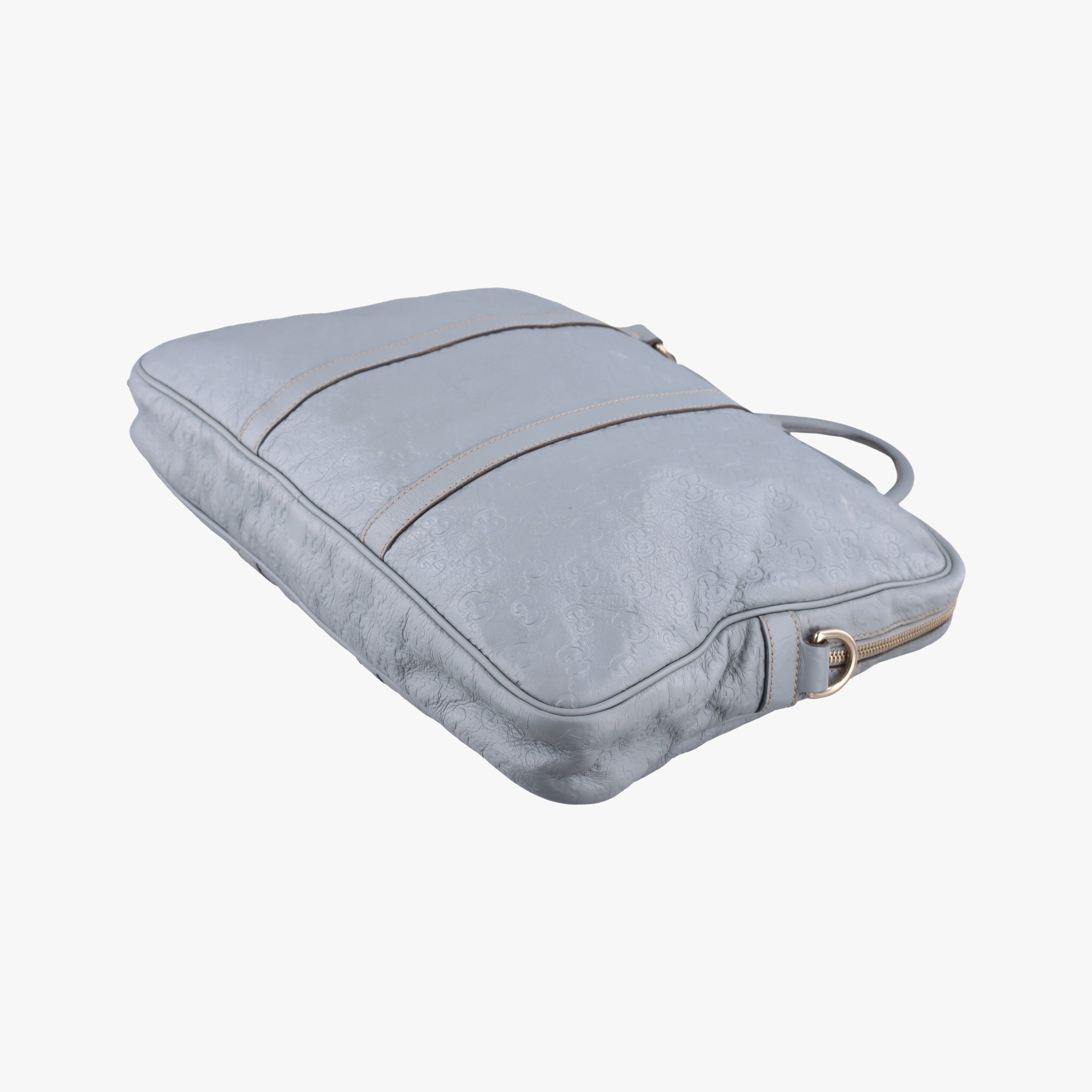 Secondhand Gucci GG plus GG Supreme Briefcase Grey Leather 201480 shoulderbag | stylenewstar