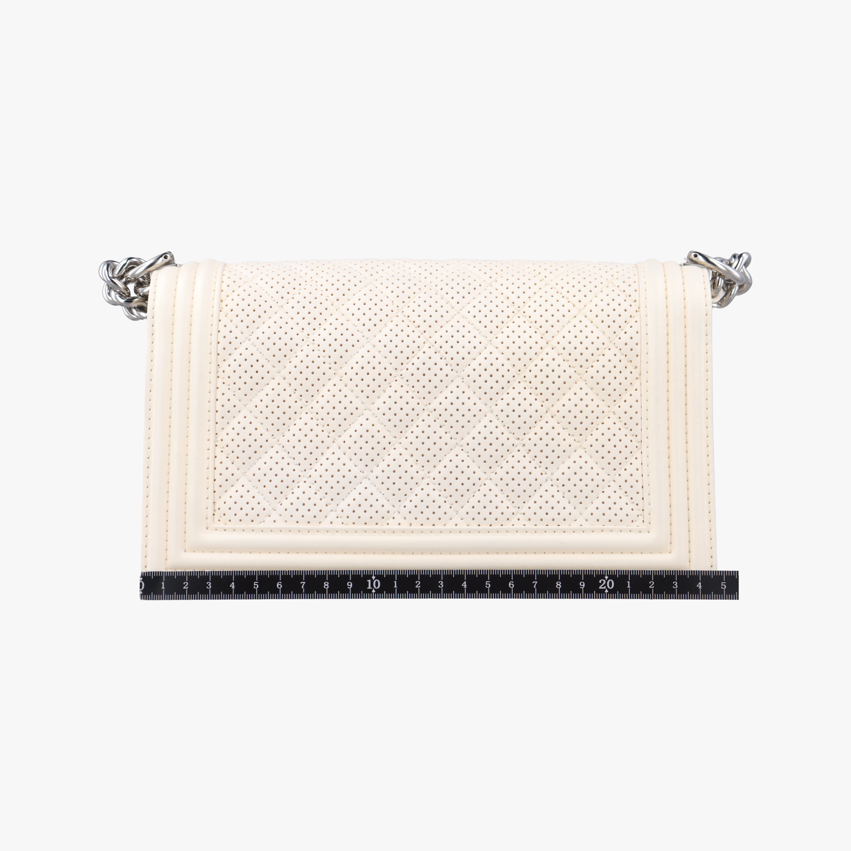 Pre-owned Chanel BOY CHANEL White Leather A67086 shoulderbag | stylenewstar