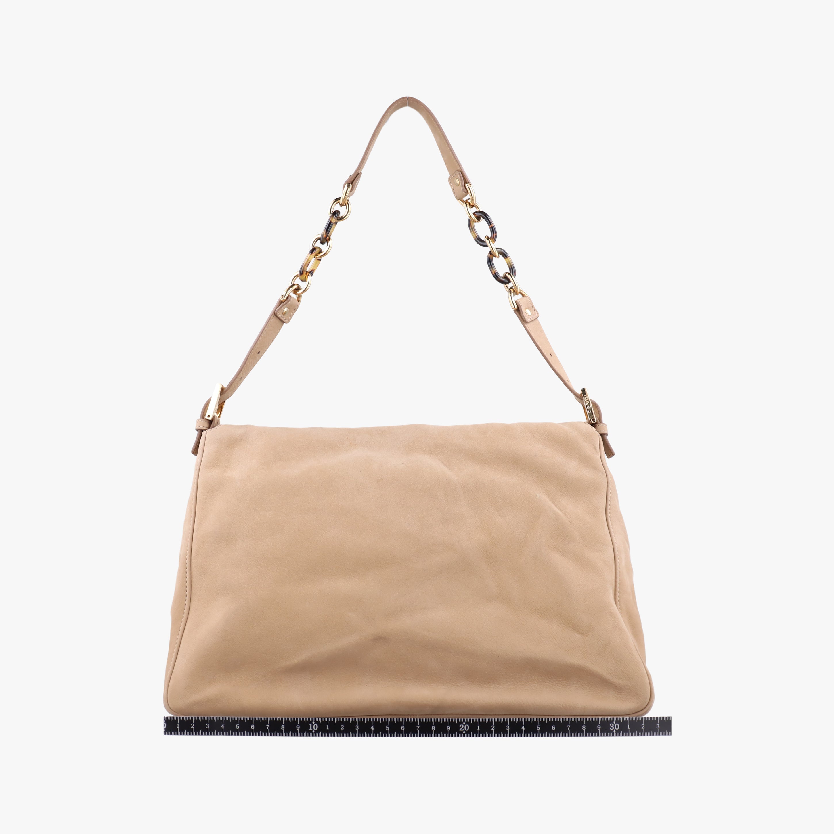 Pre-owned Fendi Big Mamma Forever Flap Beige Leather 8BR638 shoulderbag | stylenewstar