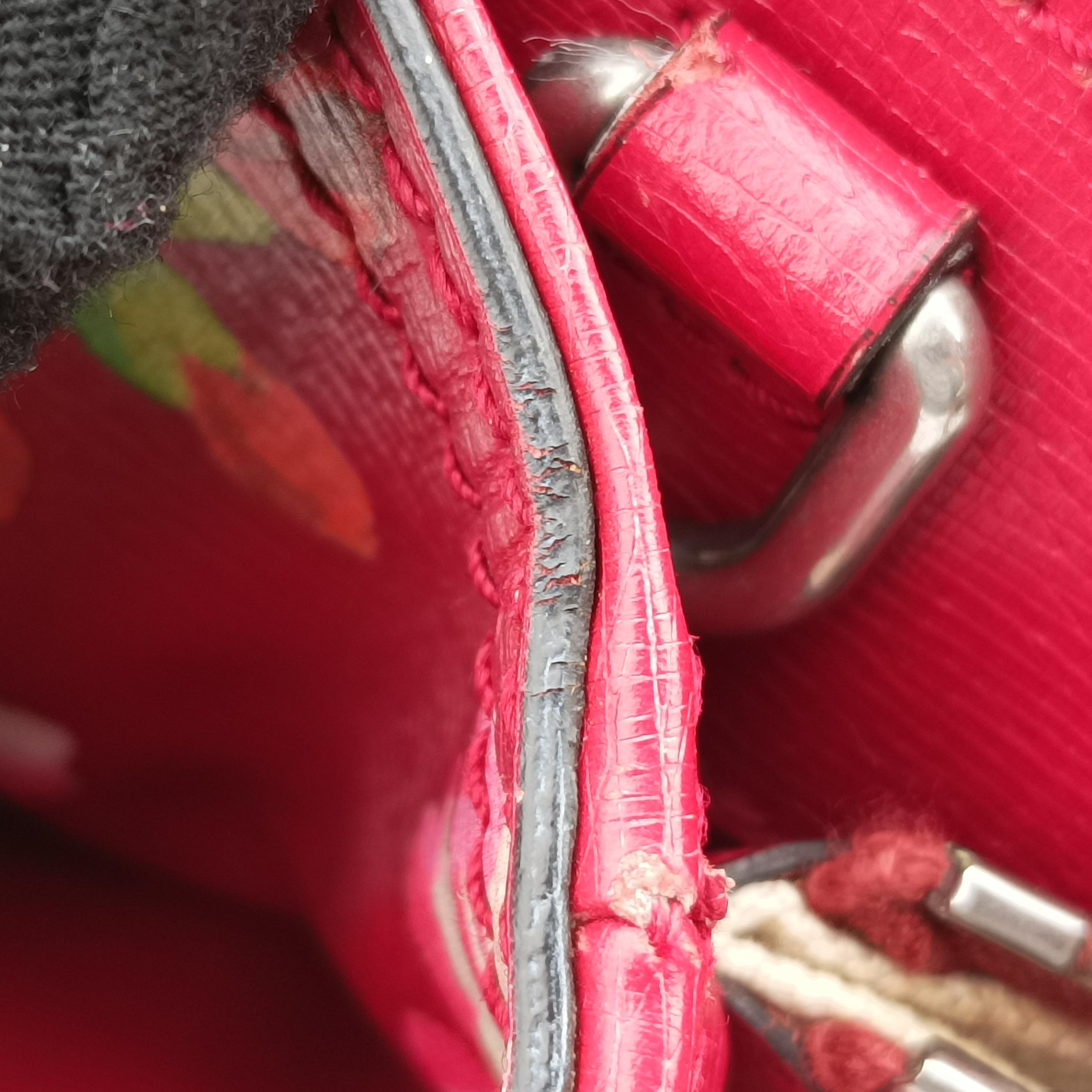 Pre-owned Gucci Bamboo Shopper Red×Multicolour Leather 323660 handbag | stylenewstar