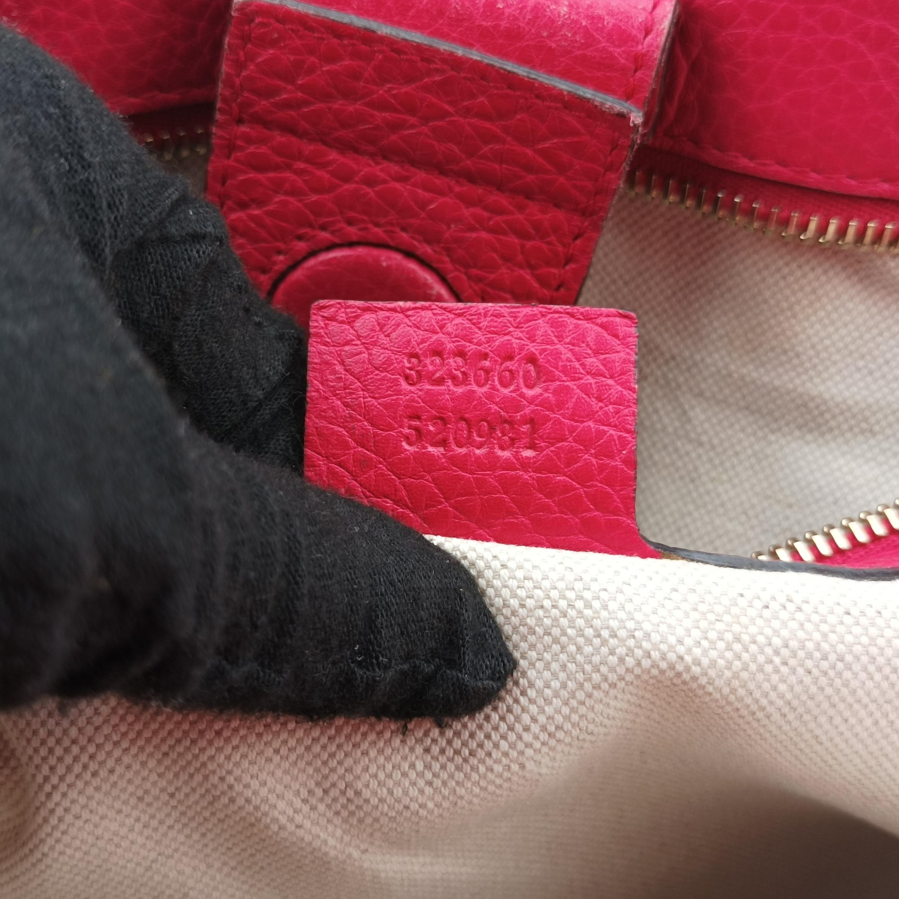 Pre-owned Gucci Bamboo Shopper Red x Orange Leather 323660 shoulderbag | stylenewstar