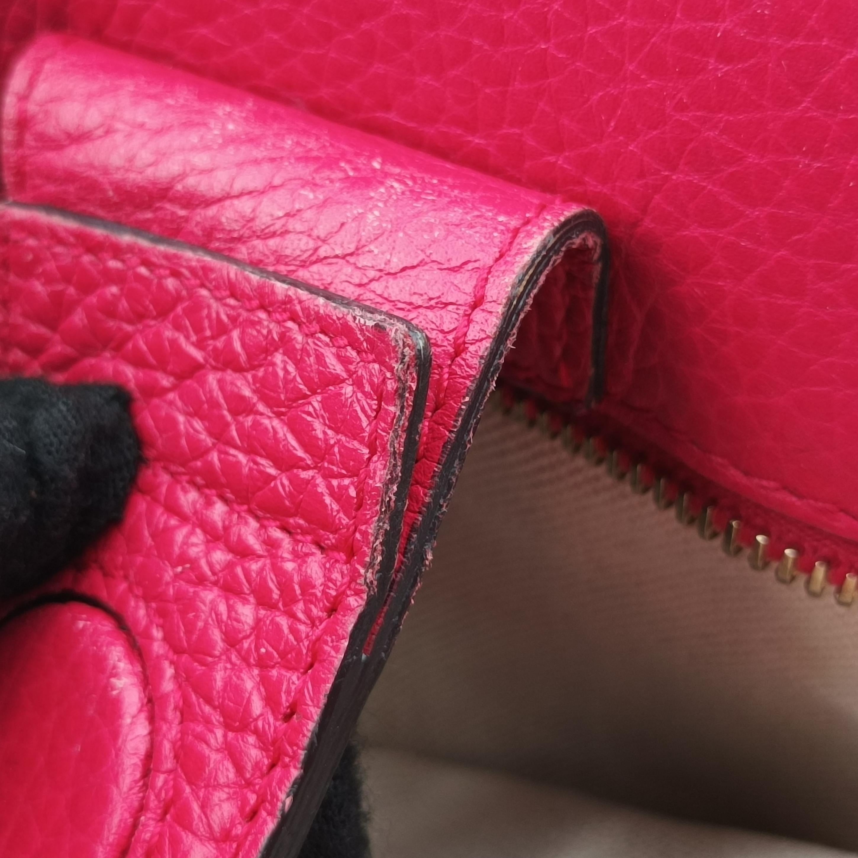 Pre-owned Gucci Bamboo Shopper Red x Orange Leather 323660 shoulderbag | stylenewstar