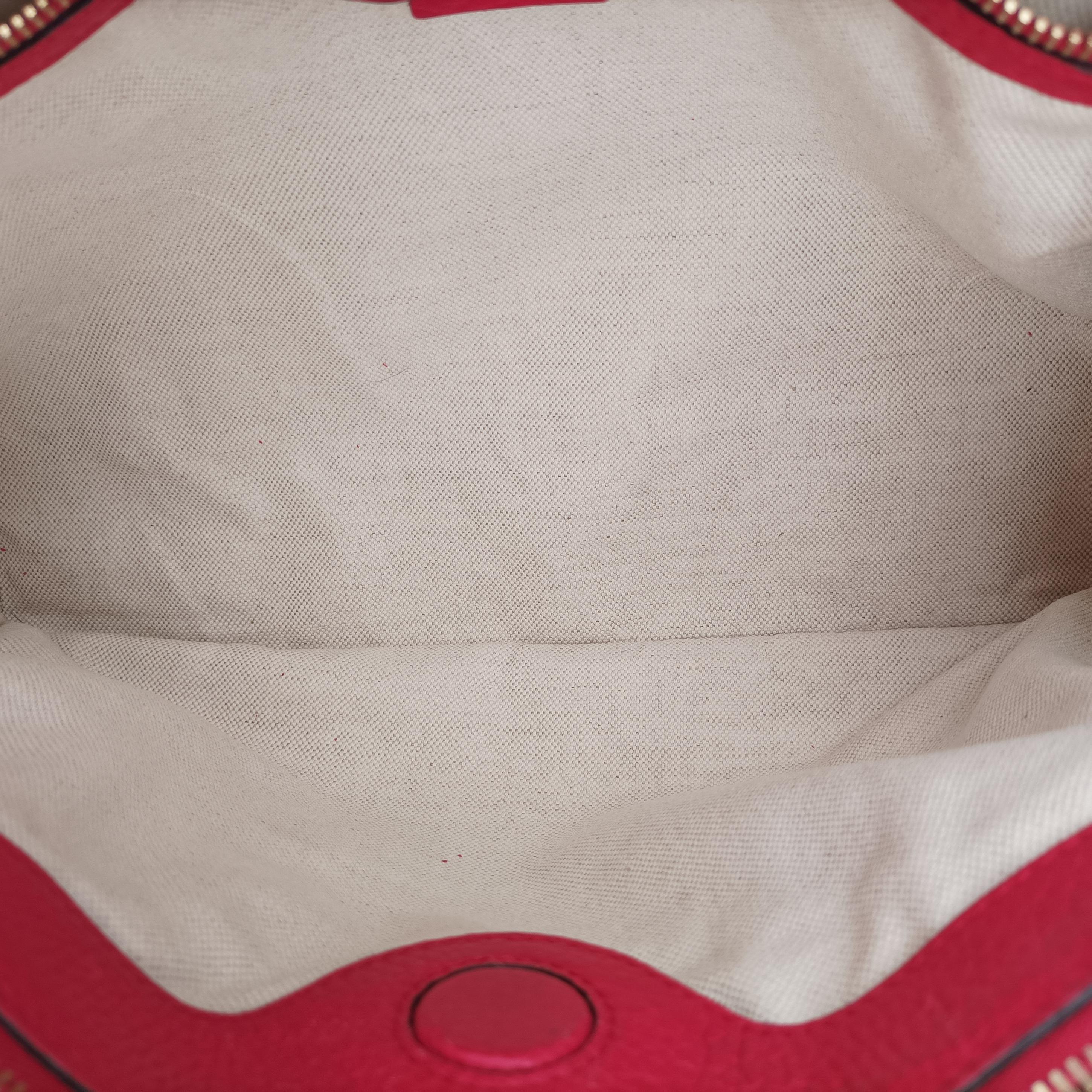 Pre-owned Gucci Bamboo Shopper Red x Orange Leather 323660 shoulderbag | stylenewstar