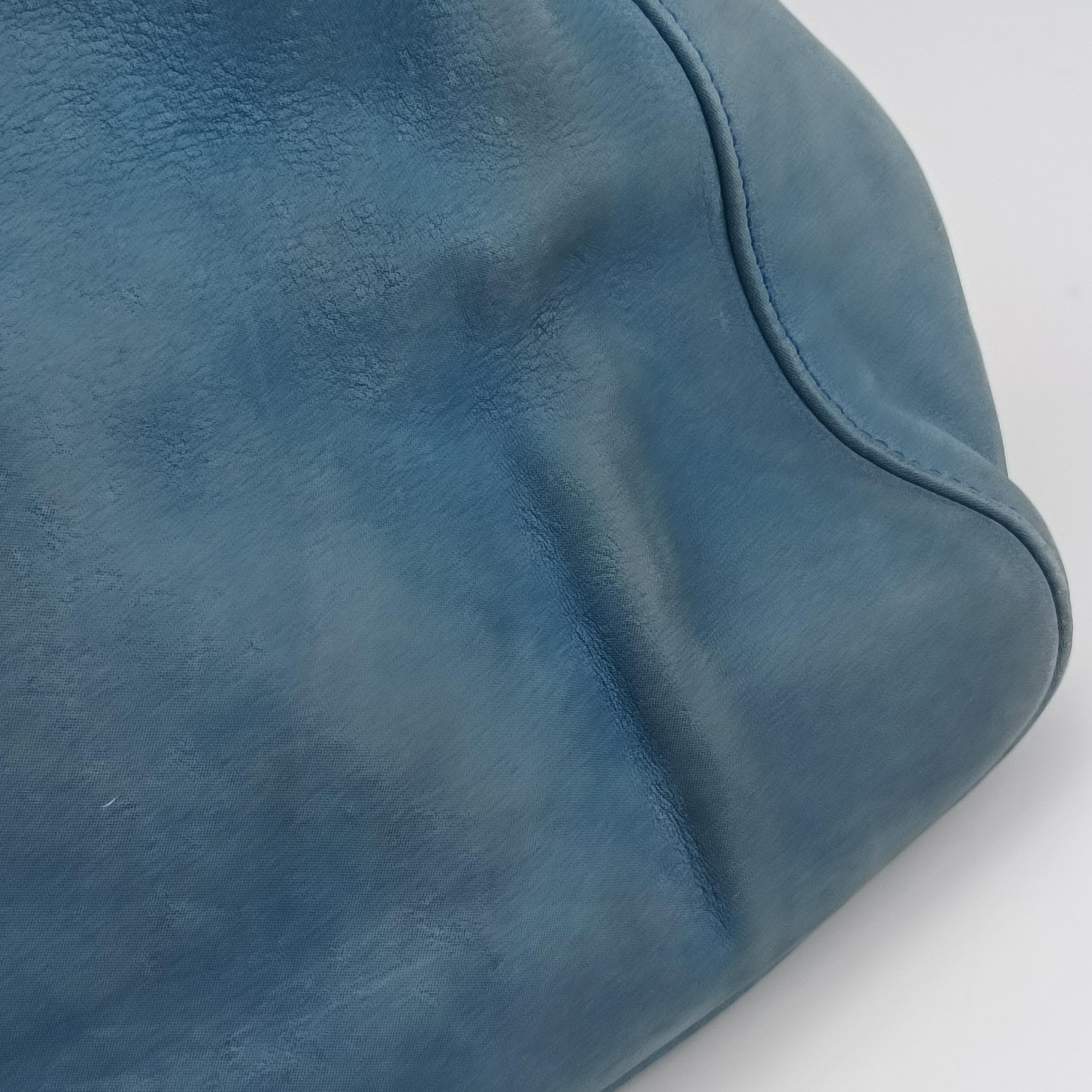 Secondhand Fendi Big Mamma Forever Flap Blue Leather 8BR638 shoulderbag | stylenewstar