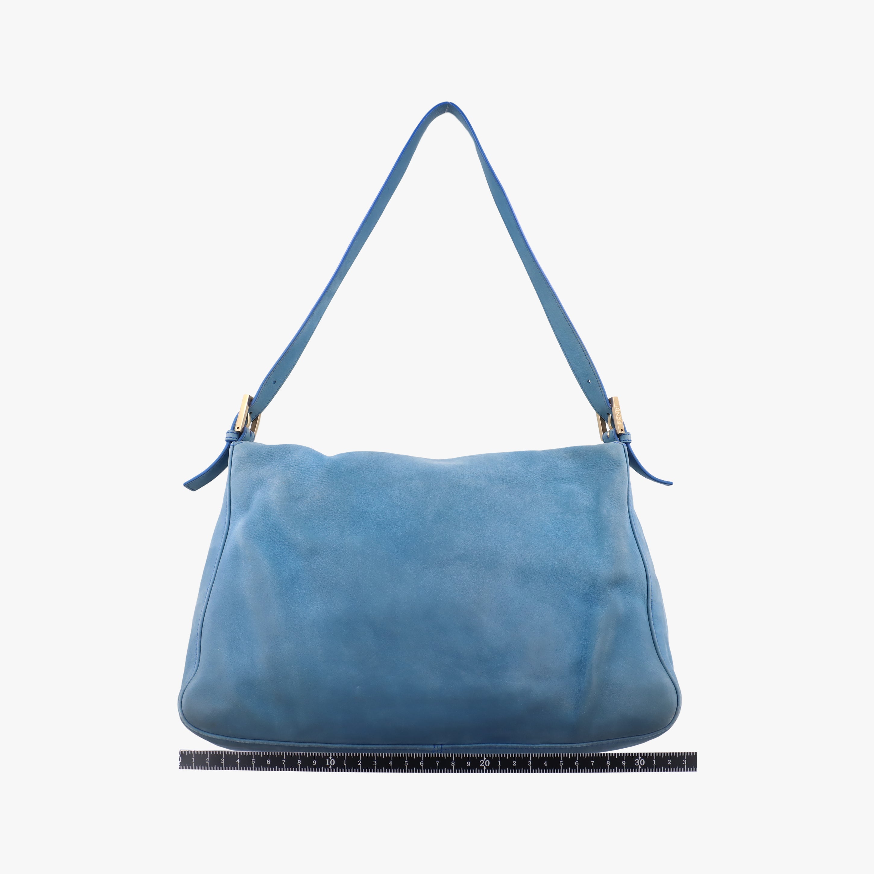 Secondhand Fendi Big Mamma Forever Flap Blue Leather 8BR638 shoulderbag | stylenewstar
