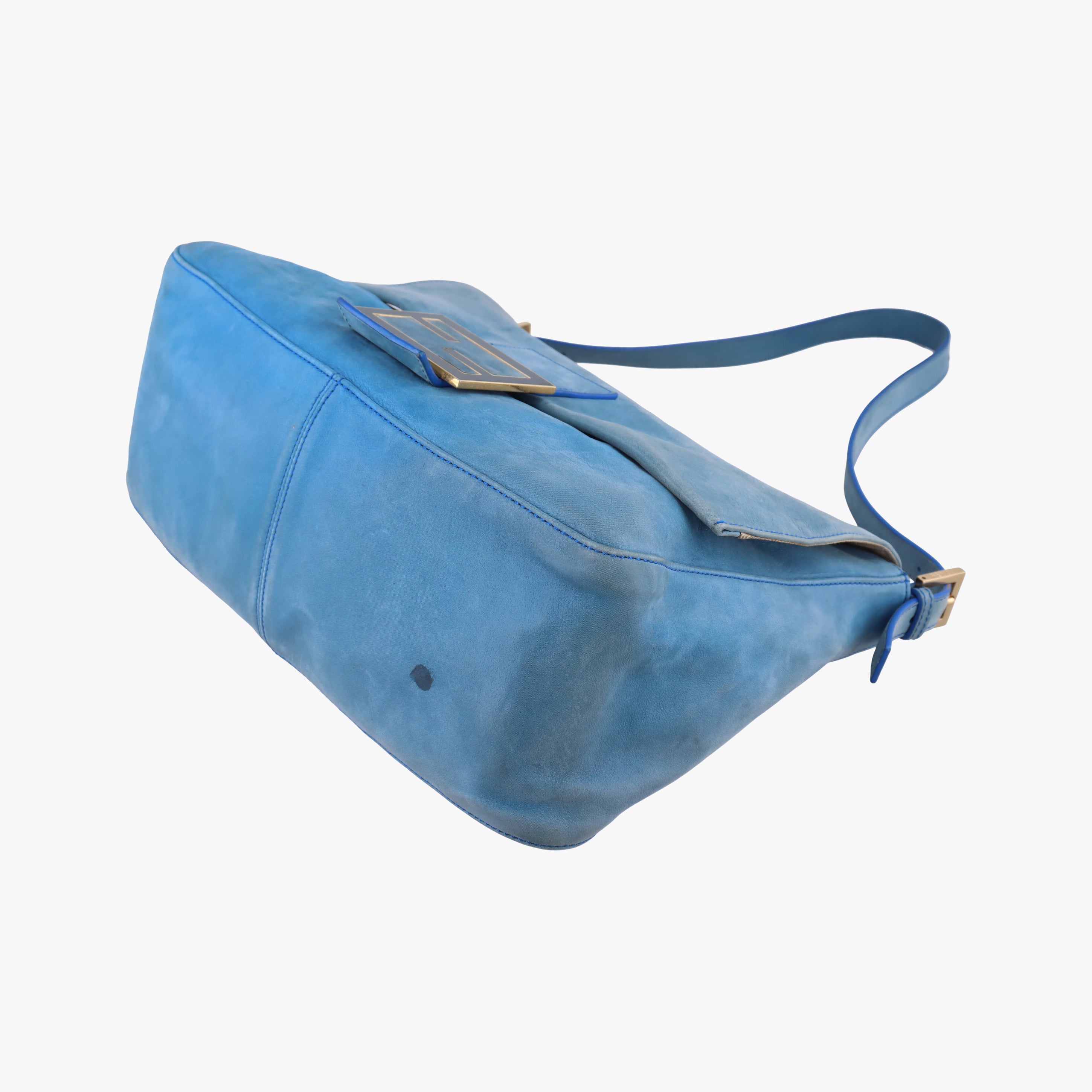 Secondhand Fendi Big Mamma Forever Flap Blue Leather 8BR638 shoulderbag | stylenewstar